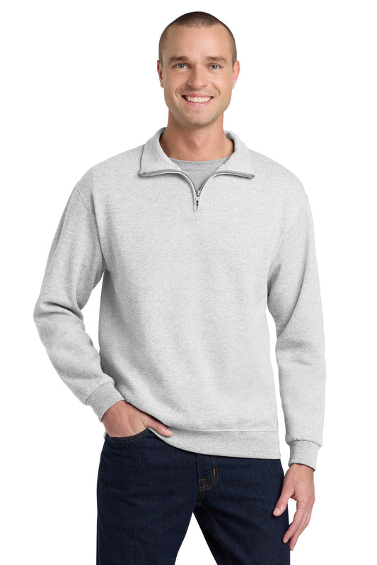 Jerzees - NuBlend 1/4-Zip Cadet Collar Sweatshirt. 995M in Ash