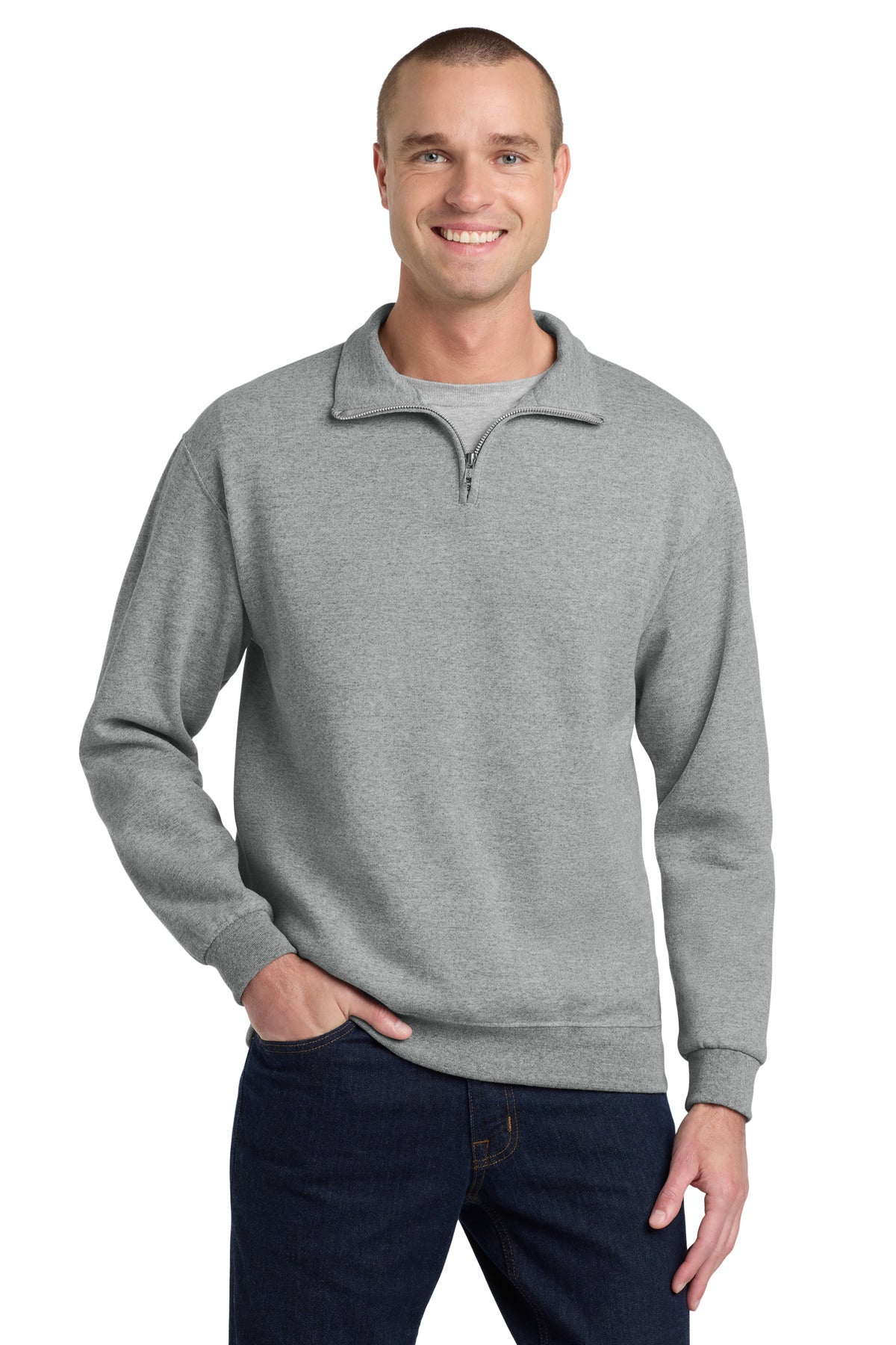 Jerzees - NuBlend 1/4-Zip Cadet Collar Sweatshirt. 995M in Oxford