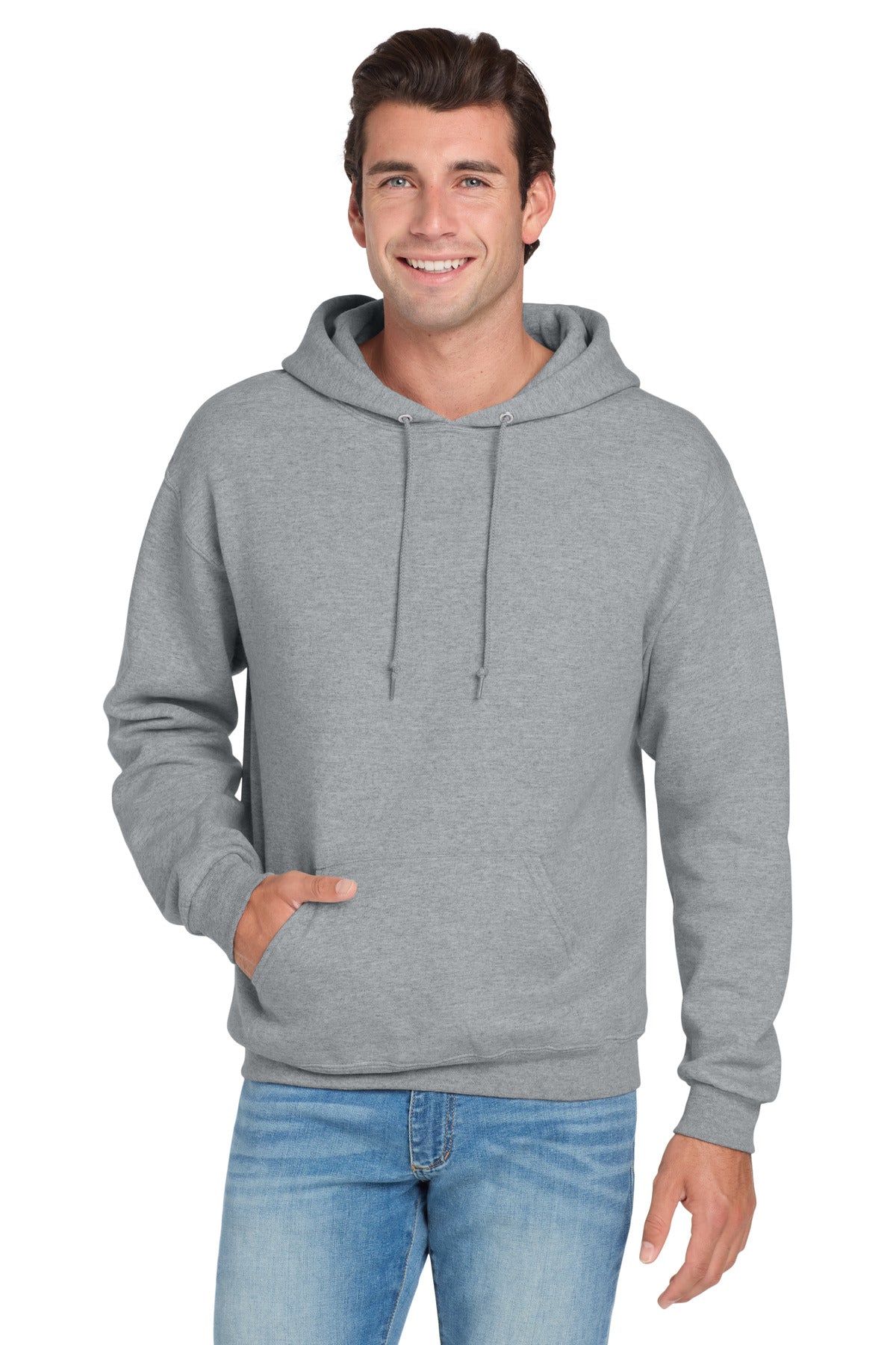 Jerzees NuBlend Pullover Hooded Sweatshirt.  996M in Athletic Heather
