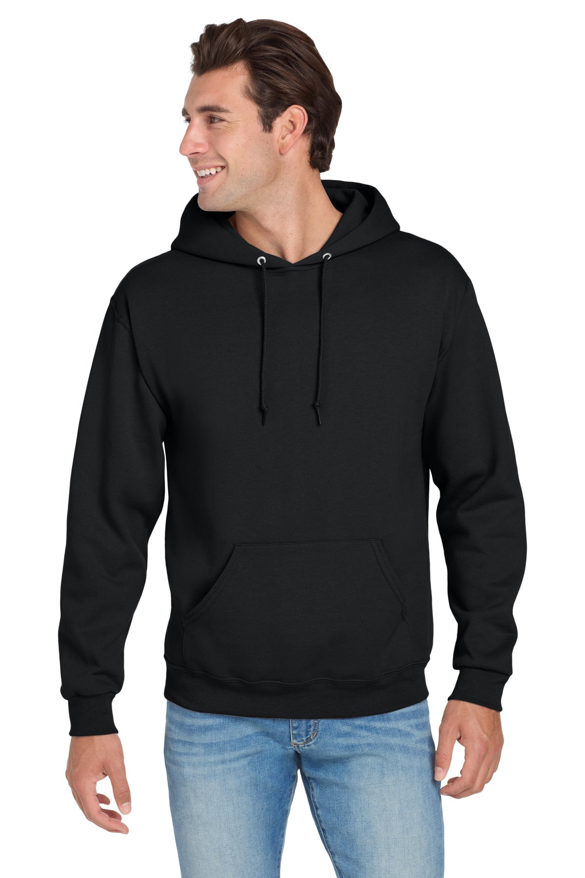 Jerzees NuBlend Pullover Hooded Sweatshirt.  996M in Black