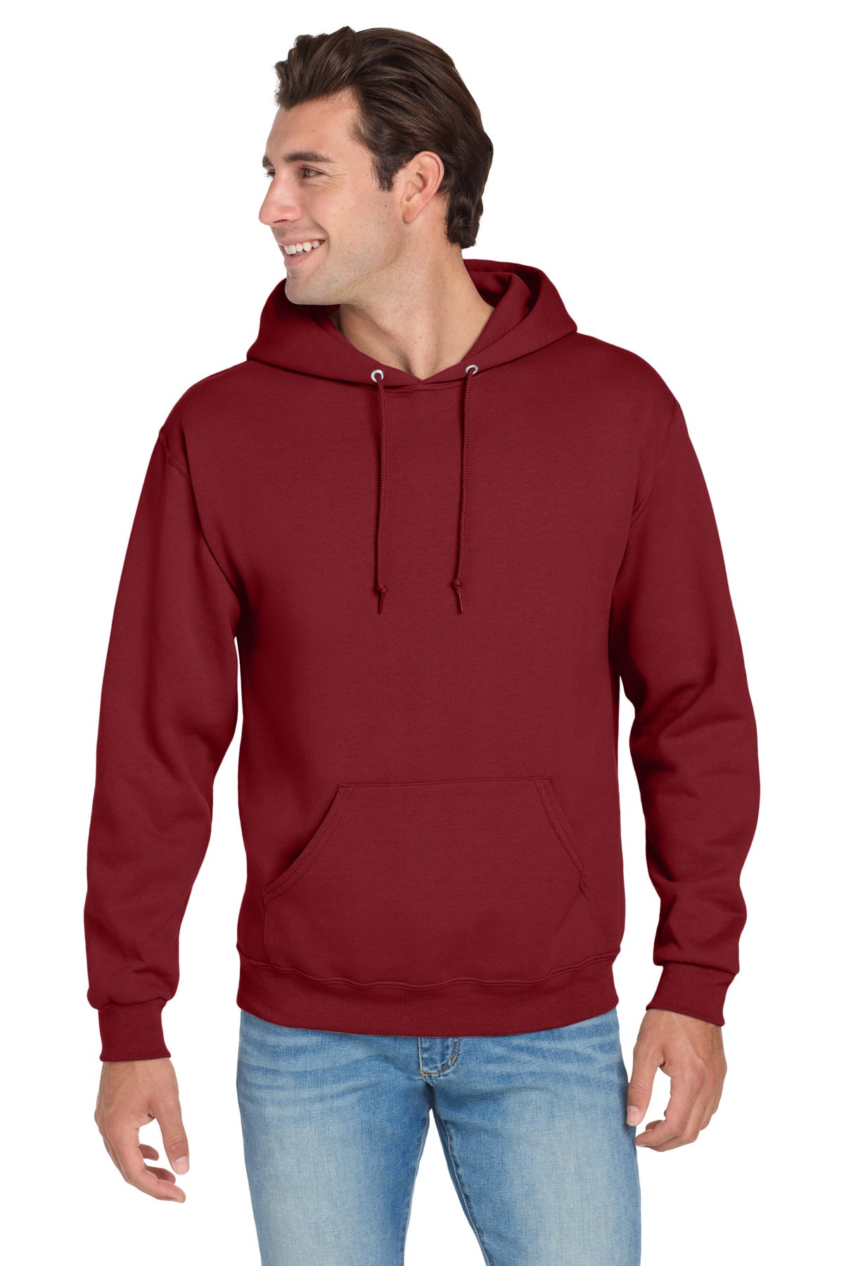 Jerzees NuBlend Pullover Hooded Sweatshirt.  996M in Cardinal