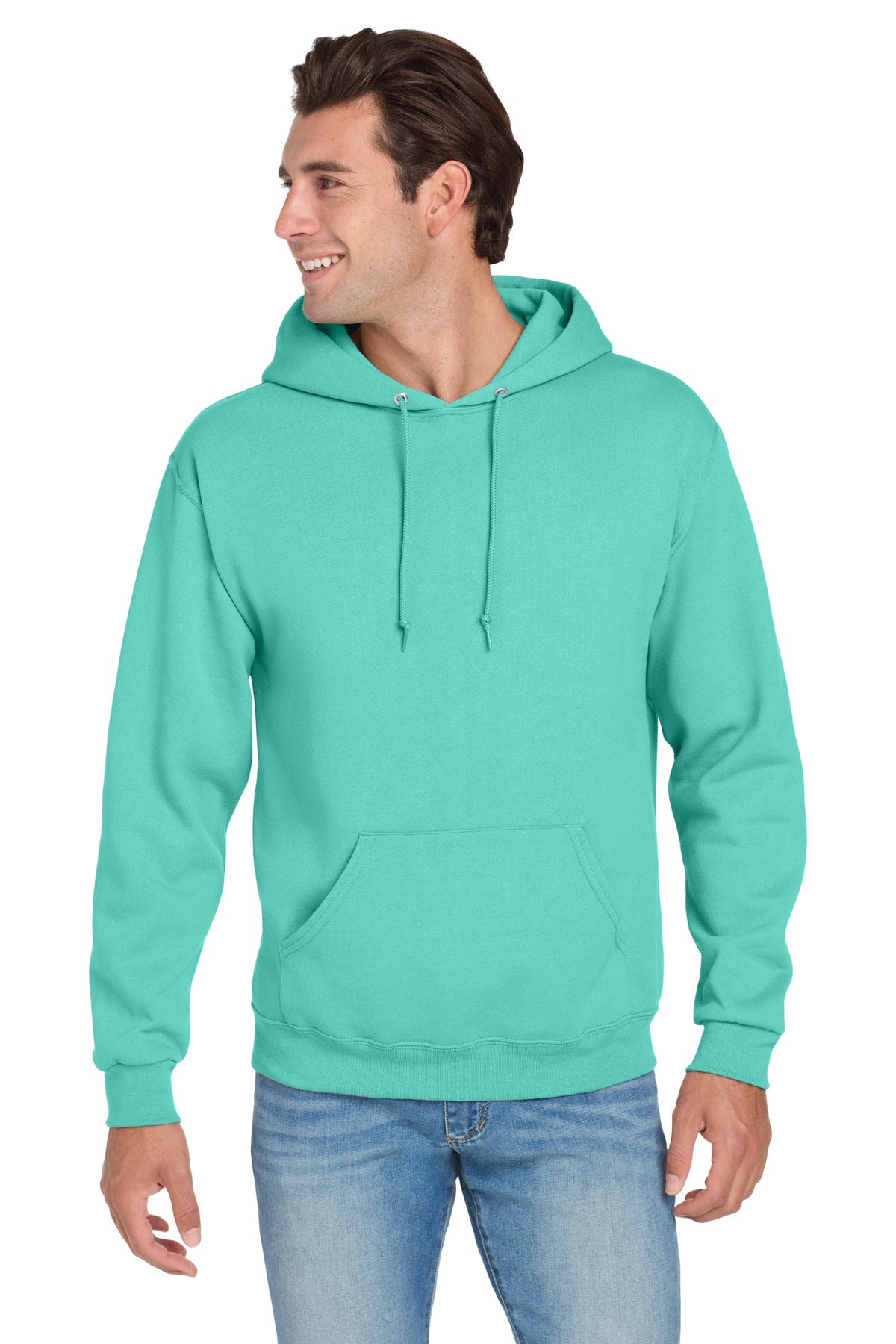 Jerzees NuBlend Pullover Hooded Sweatshirt.  996M in Cool Mint