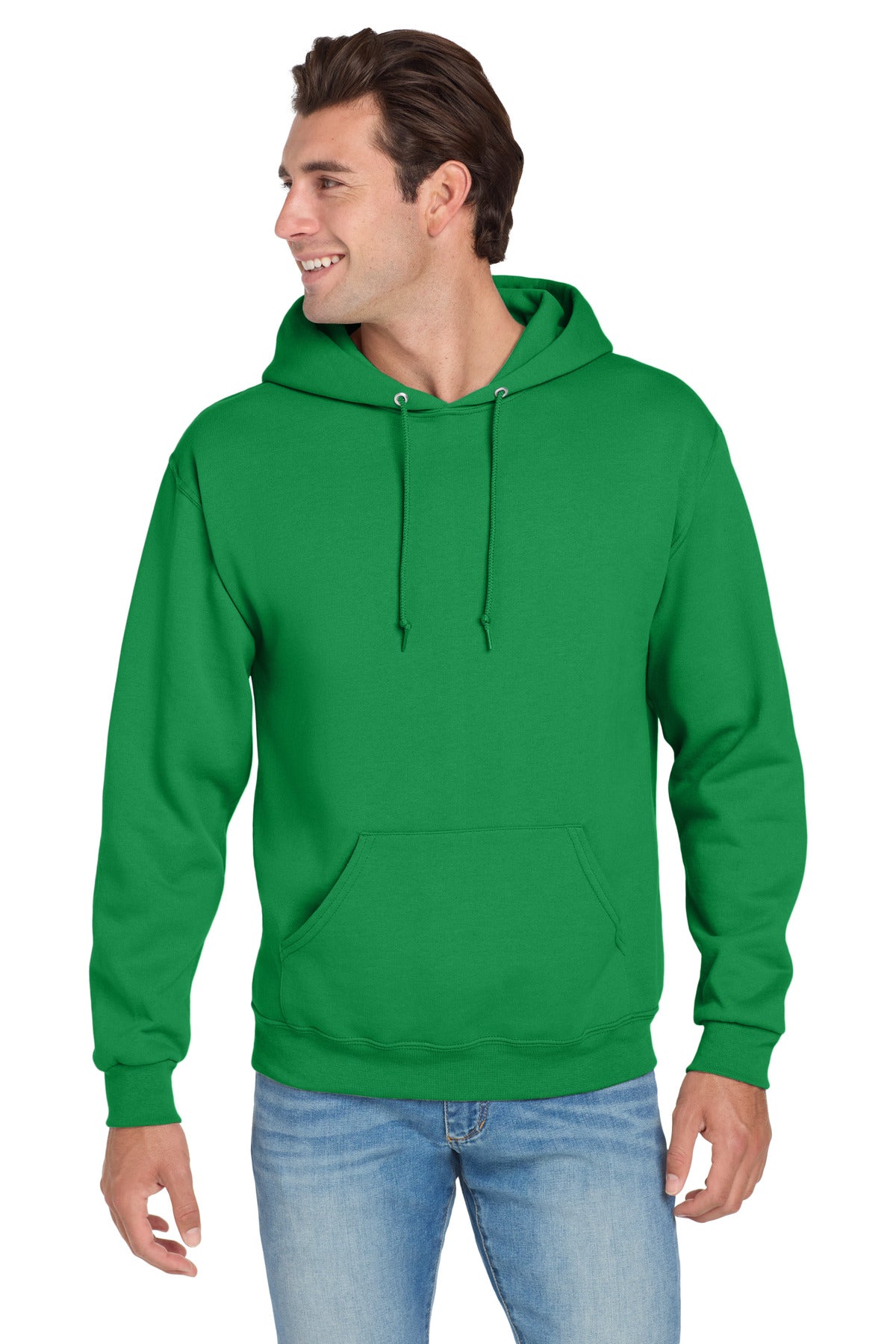 Jerzees NuBlend Pullover Hooded Sweatshirt.  996M in Kelly