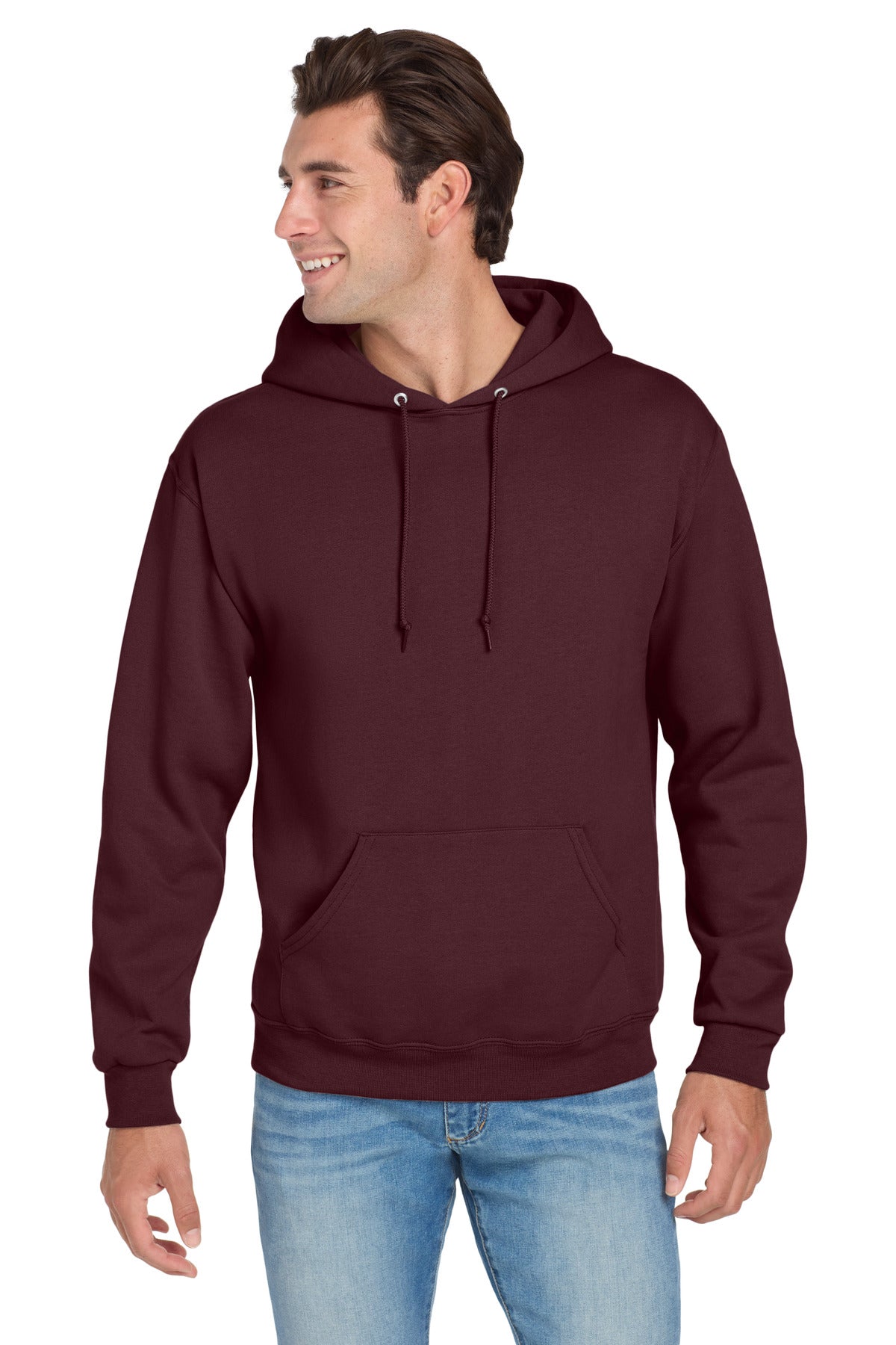 Jerzees NuBlend Pullover Hooded Sweatshirt.  996M in Maroon