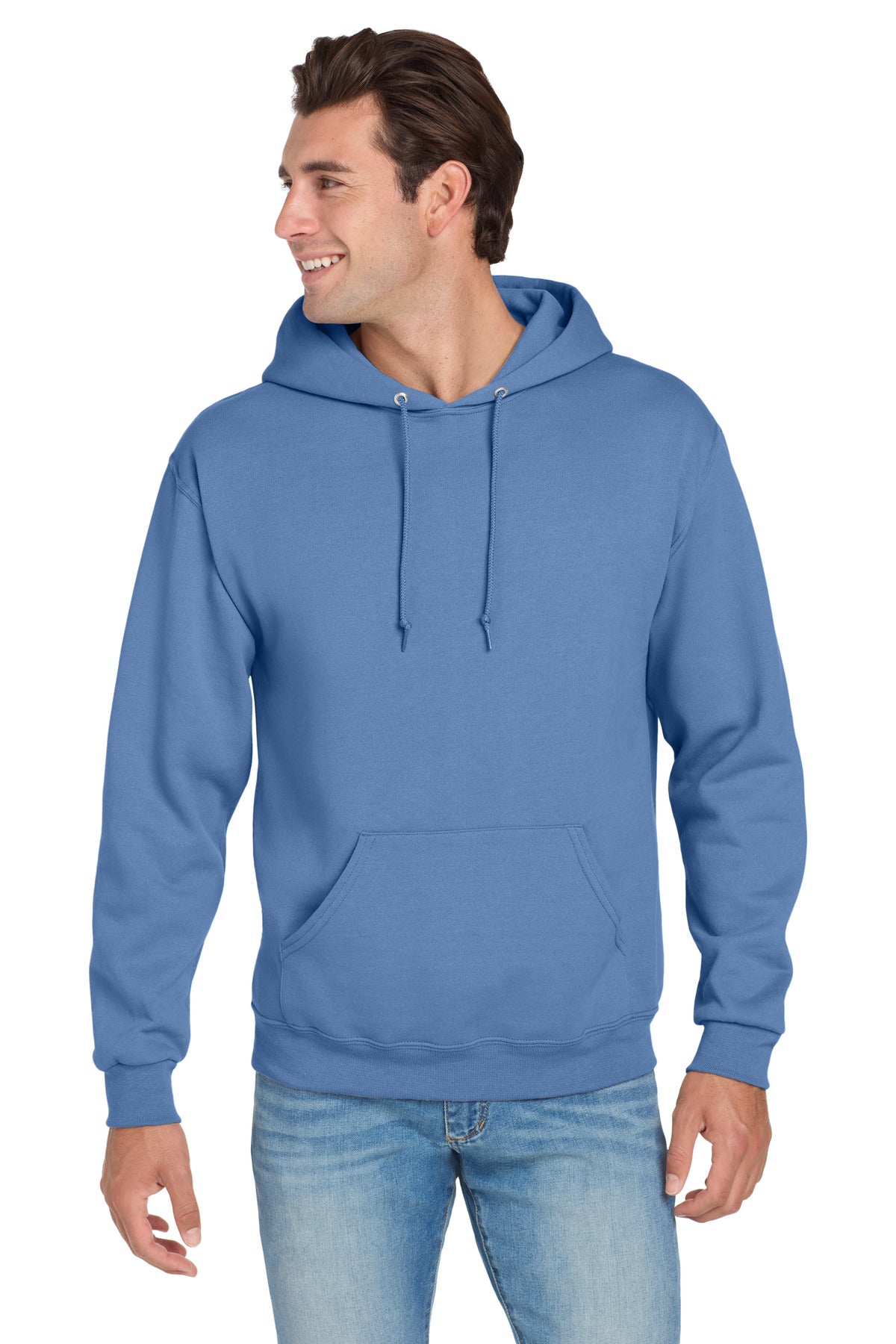 Jerzees NuBlend Pullover Hooded Sweatshirt.  996M in Periwinkle Blue