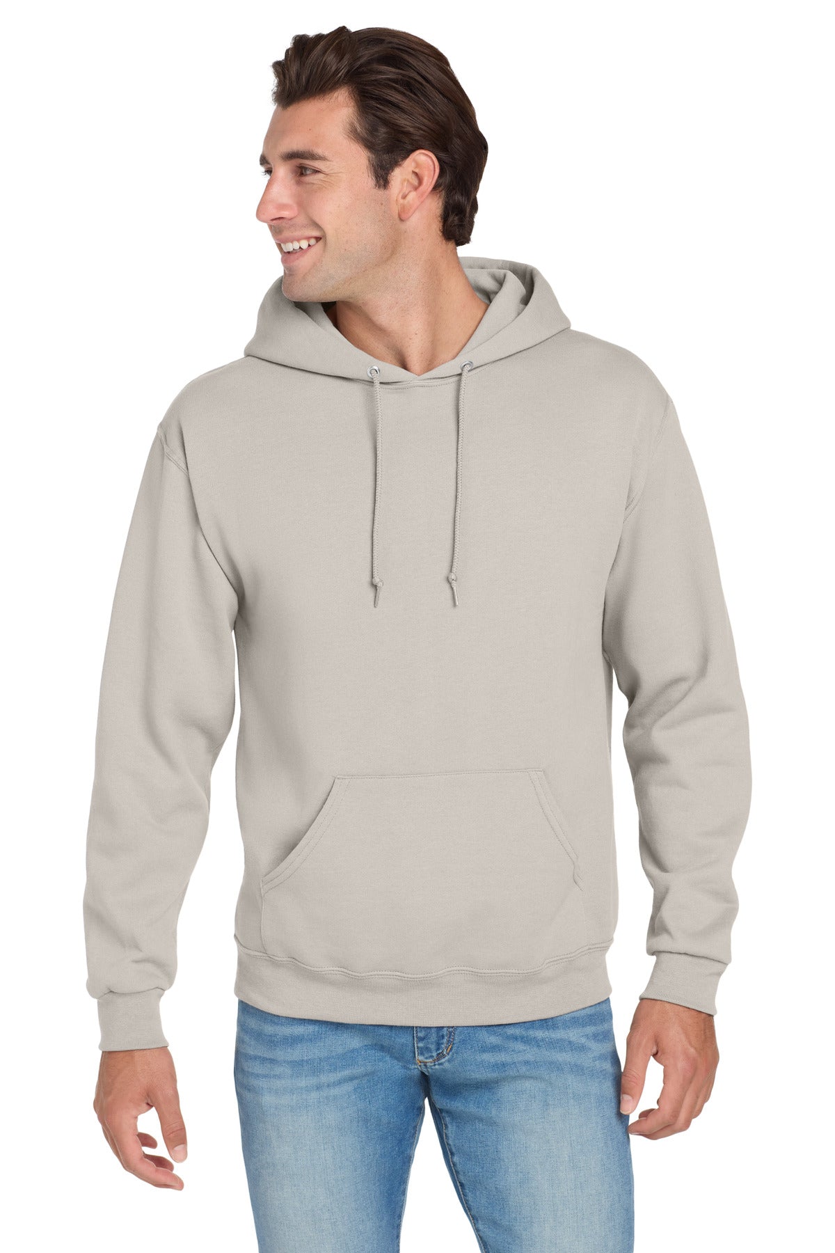 Jerzees NuBlend Pullover Hooded Sweatshirt.  996M in Sandstone