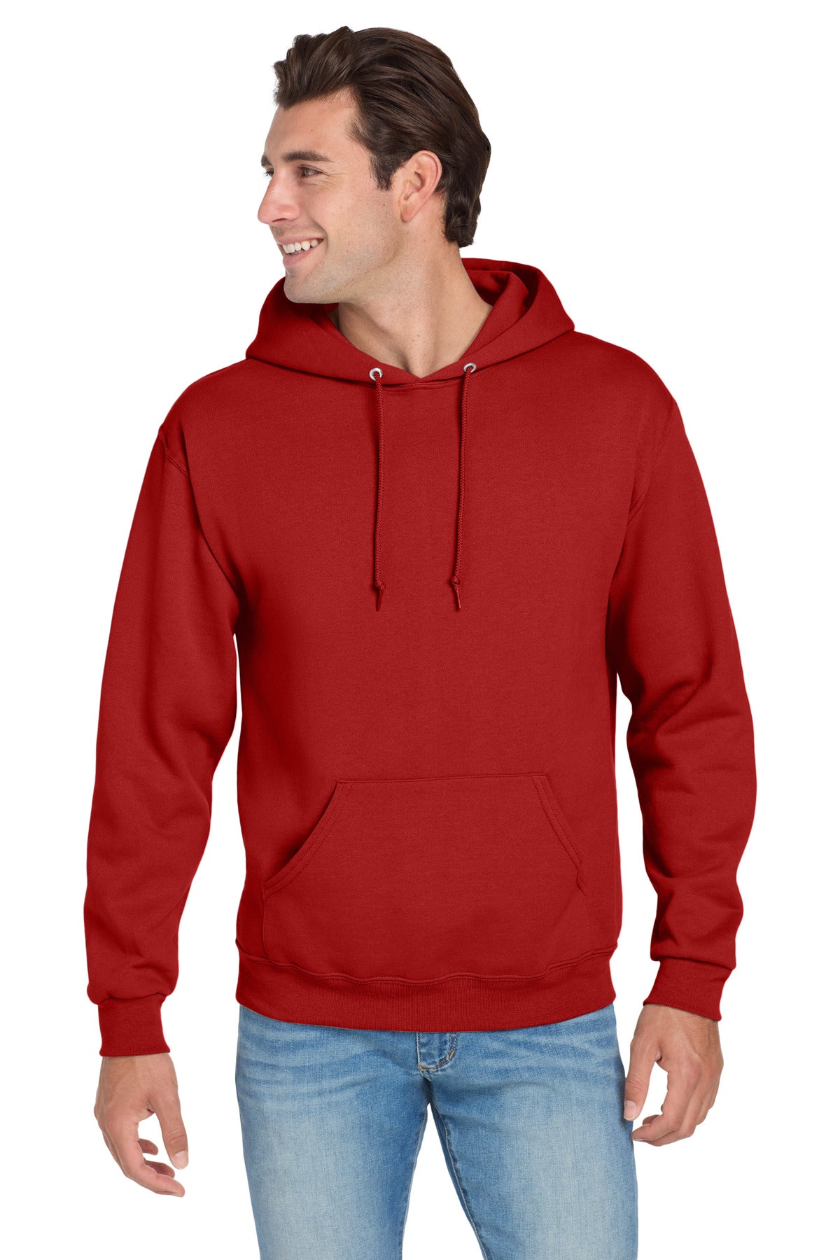 Jerzees NuBlend Pullover Hooded Sweatshirt.  996M in True Red