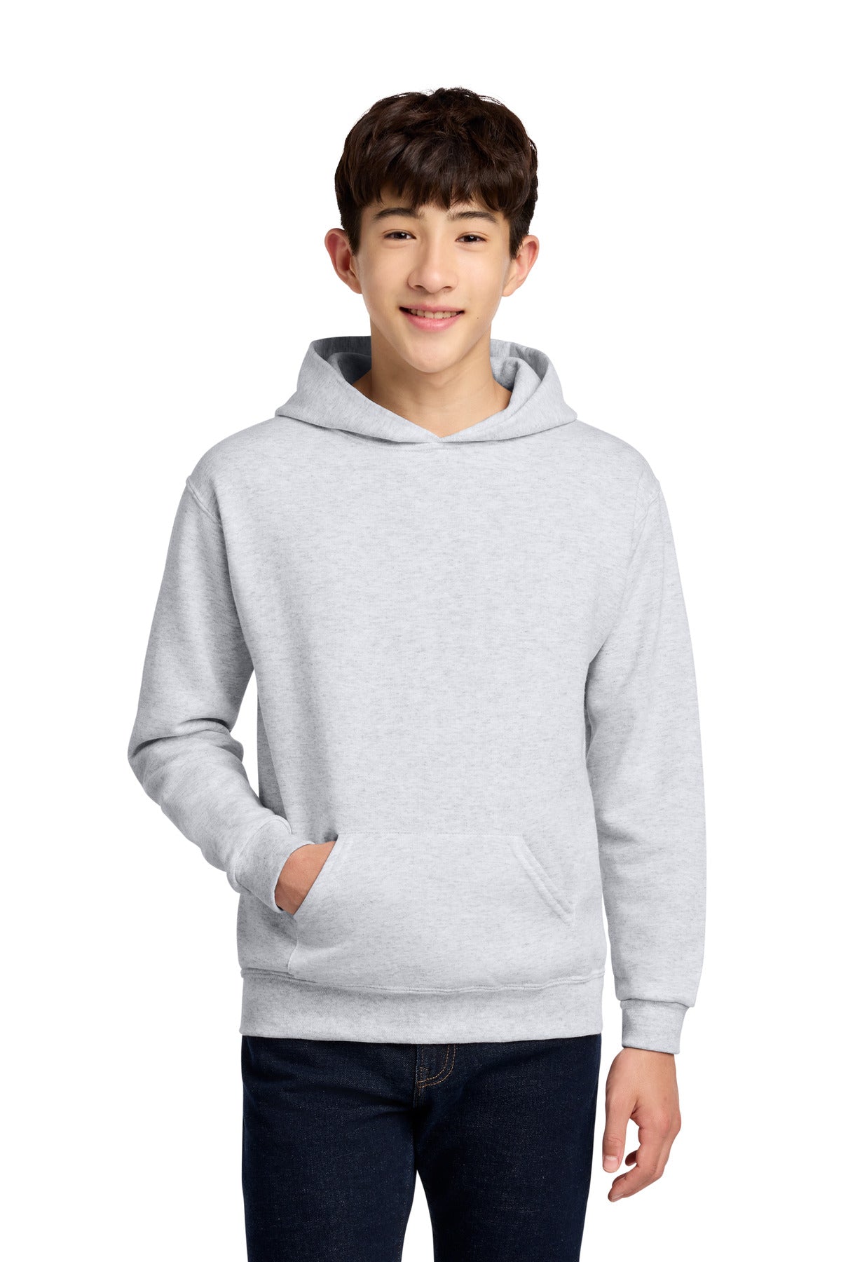 Jerzees - Youth NuBlend Pullover Hooded Sweatshirt.  996Y in Ash