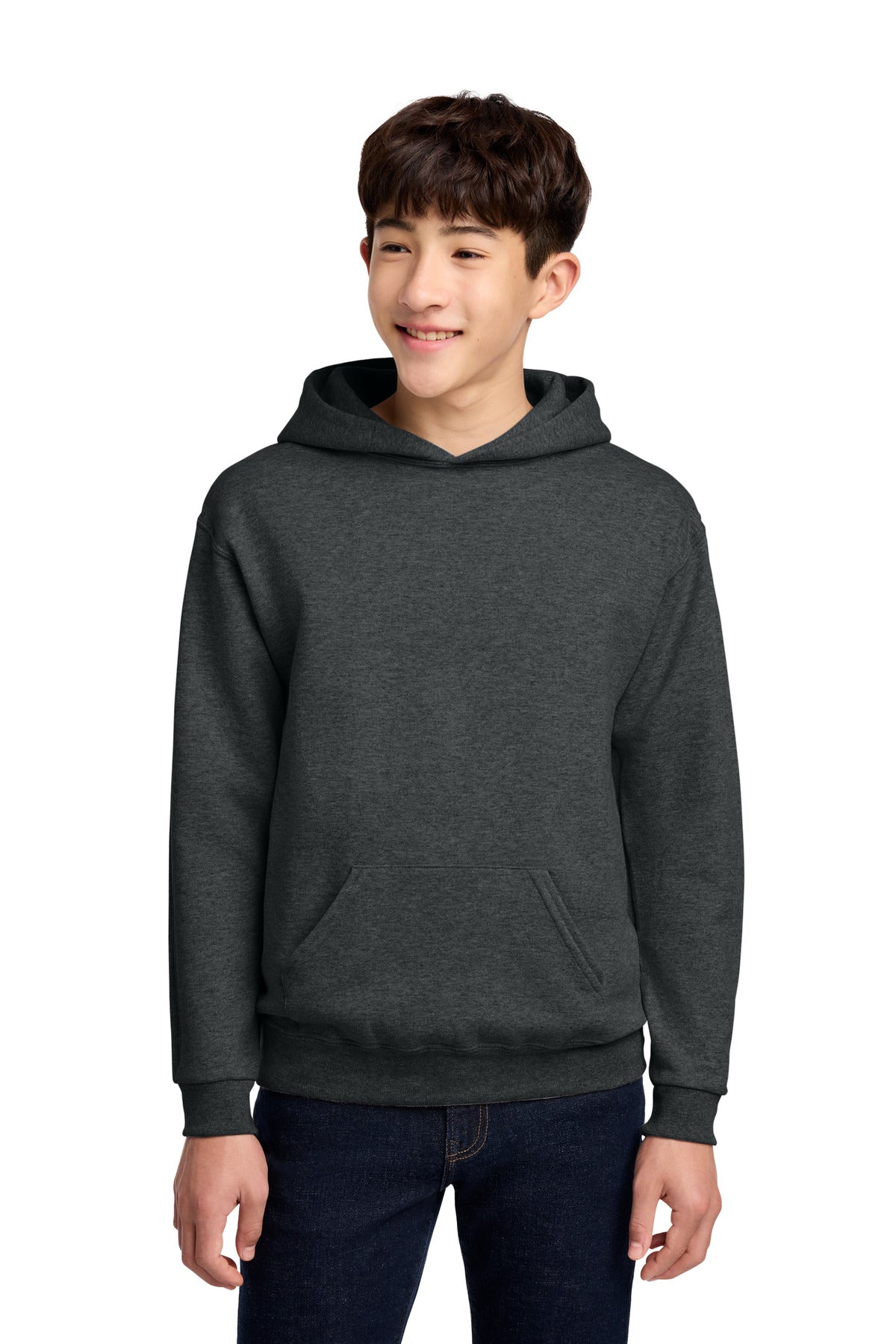 Jerzees - Youth NuBlend Pullover Hooded Sweatshirt.  996Y in Black Heather