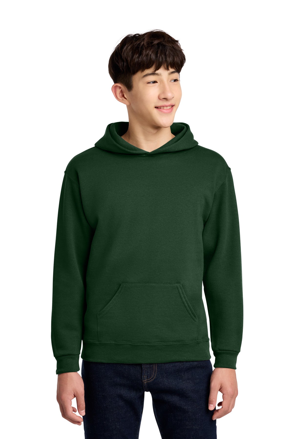 Jerzees - Youth NuBlend Pullover Hooded Sweatshirt.  996Y in Forest Green