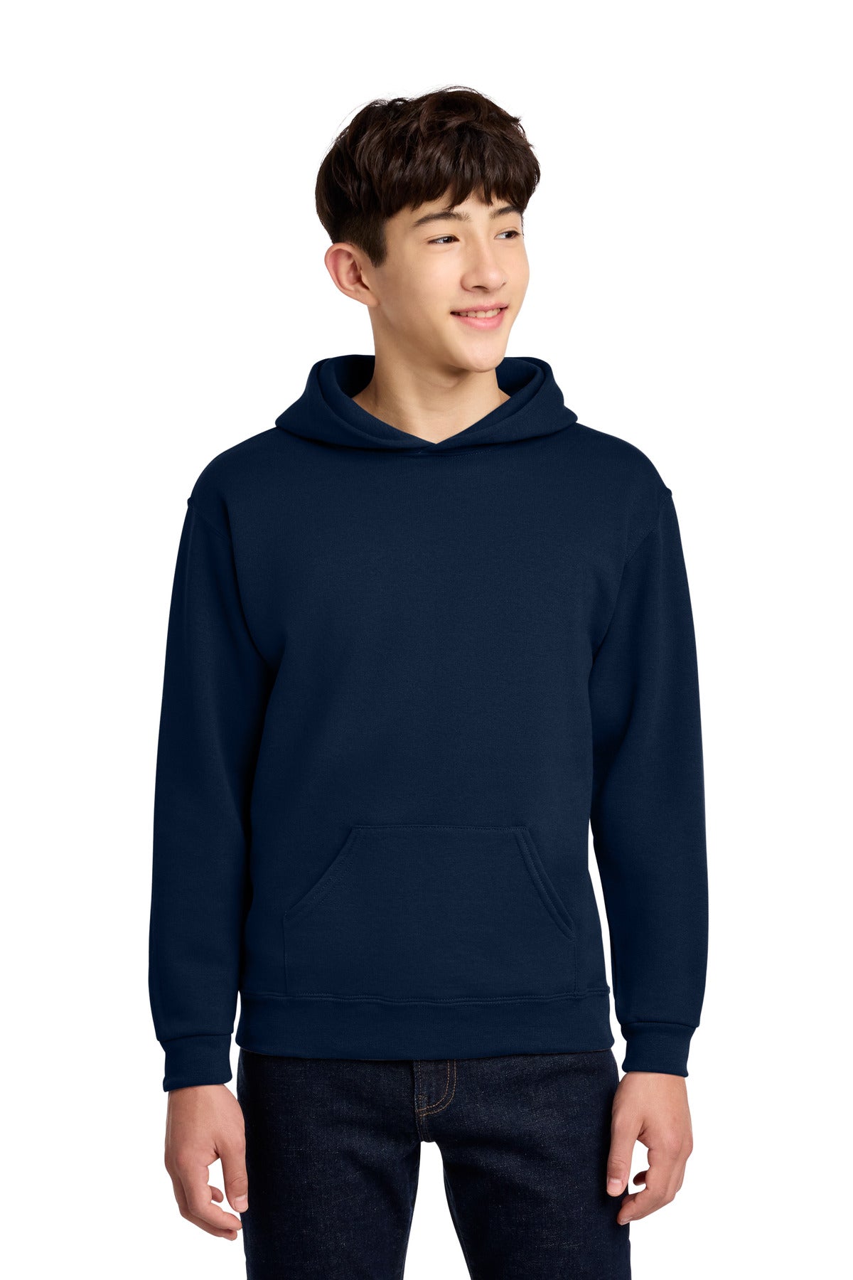Jerzees - Youth NuBlend Pullover Hooded Sweatshirt.  996Y in J. Navy