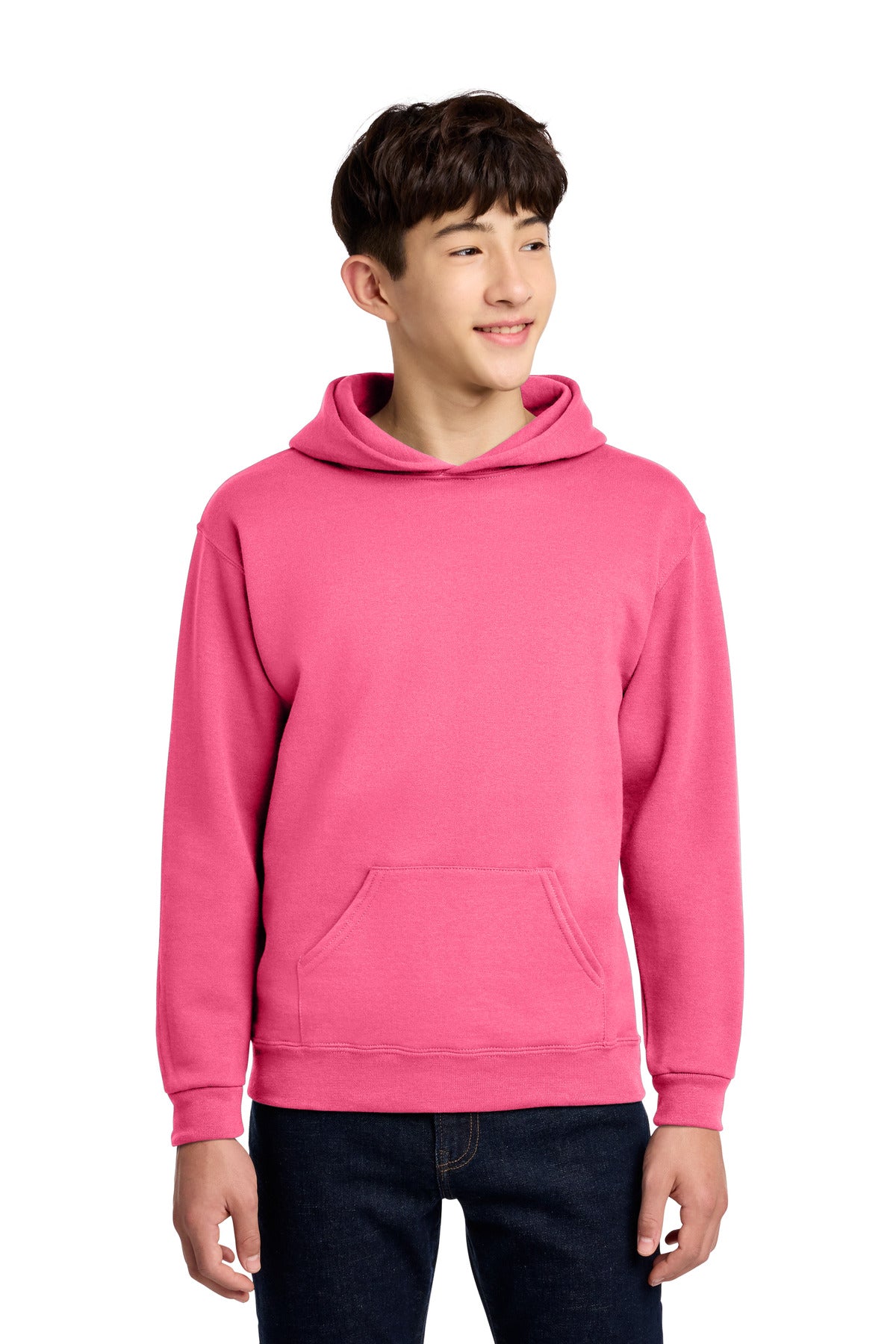 Jerzees - Youth NuBlend Pullover Hooded Sweatshirt.  996Y in Neon Pink