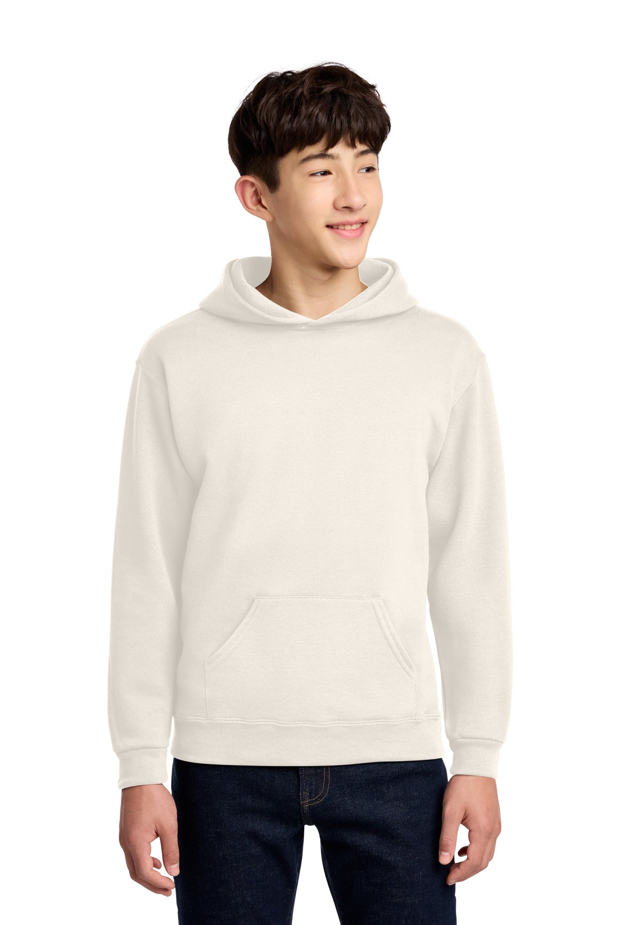 Jerzees - Youth NuBlend Pullover Hooded Sweatshirt.  996Y in Sweet Cream Heather
