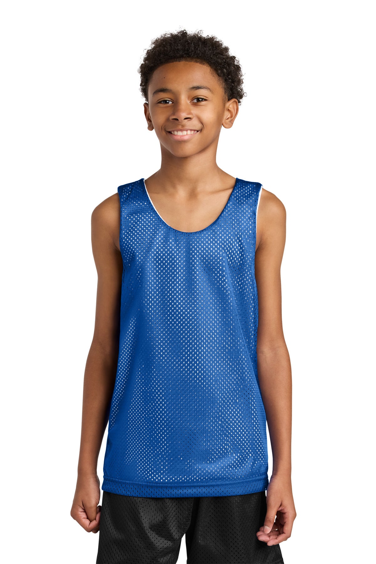 A4 Sprint Youth Reversible Mesh Tank A4N2206 in Royal/ White