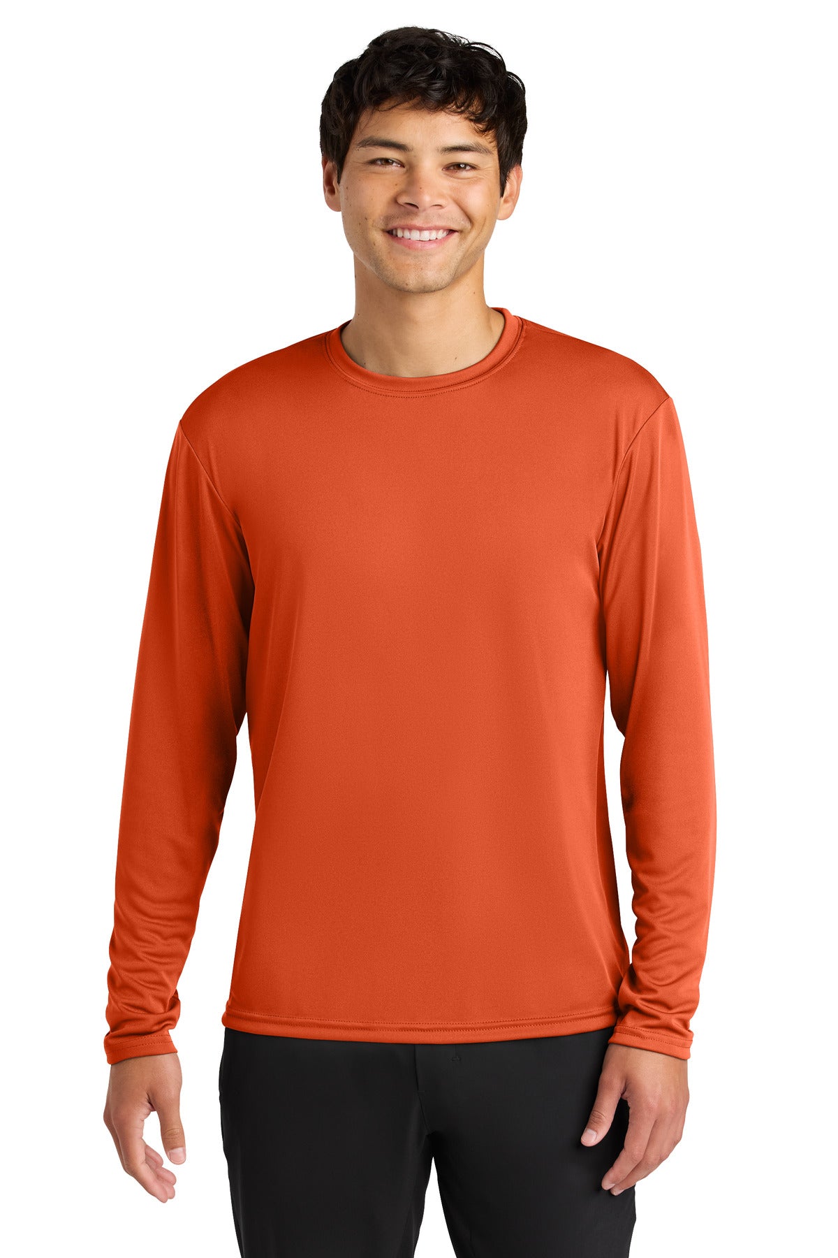 A4 Cooling Performance Long Sleeve Tee A4N3165 in Athletic Orange