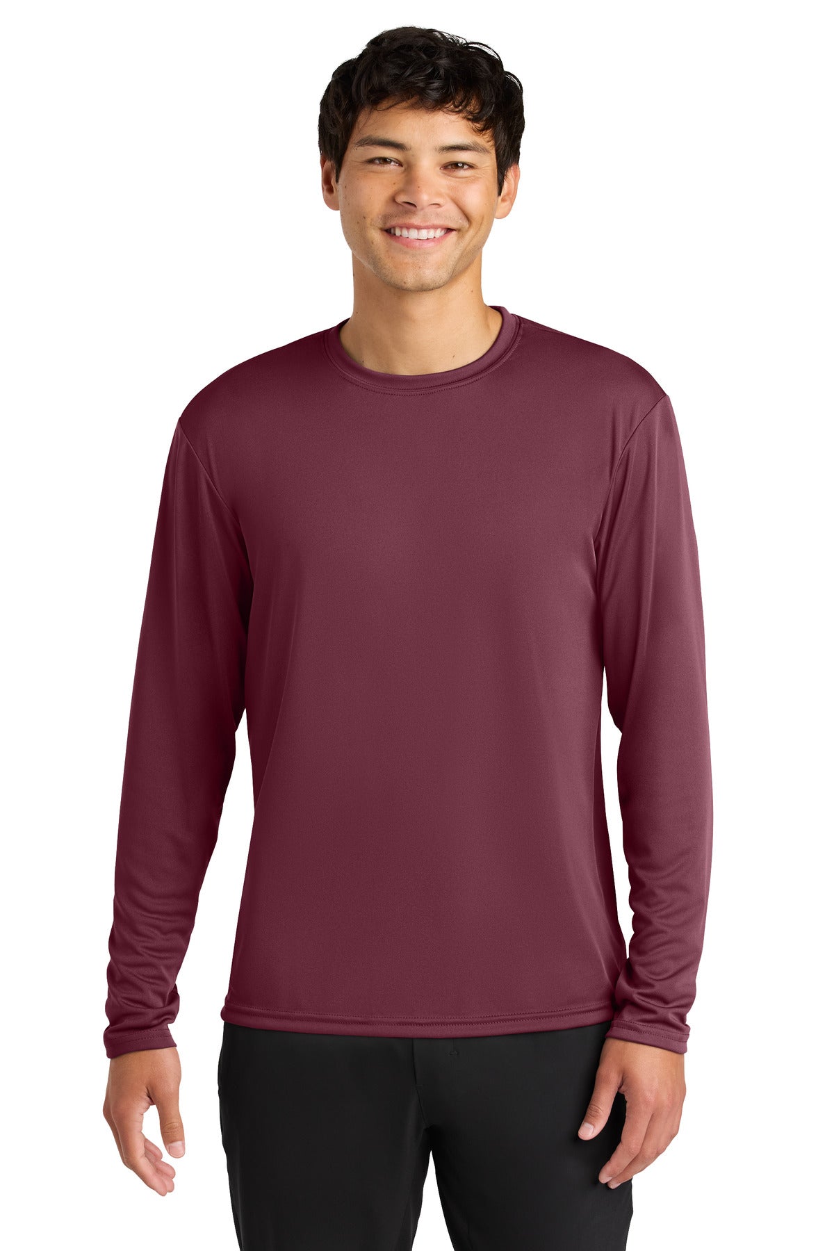 A4 Cooling Performance Long Sleeve Tee A4N3165 in Cardinal