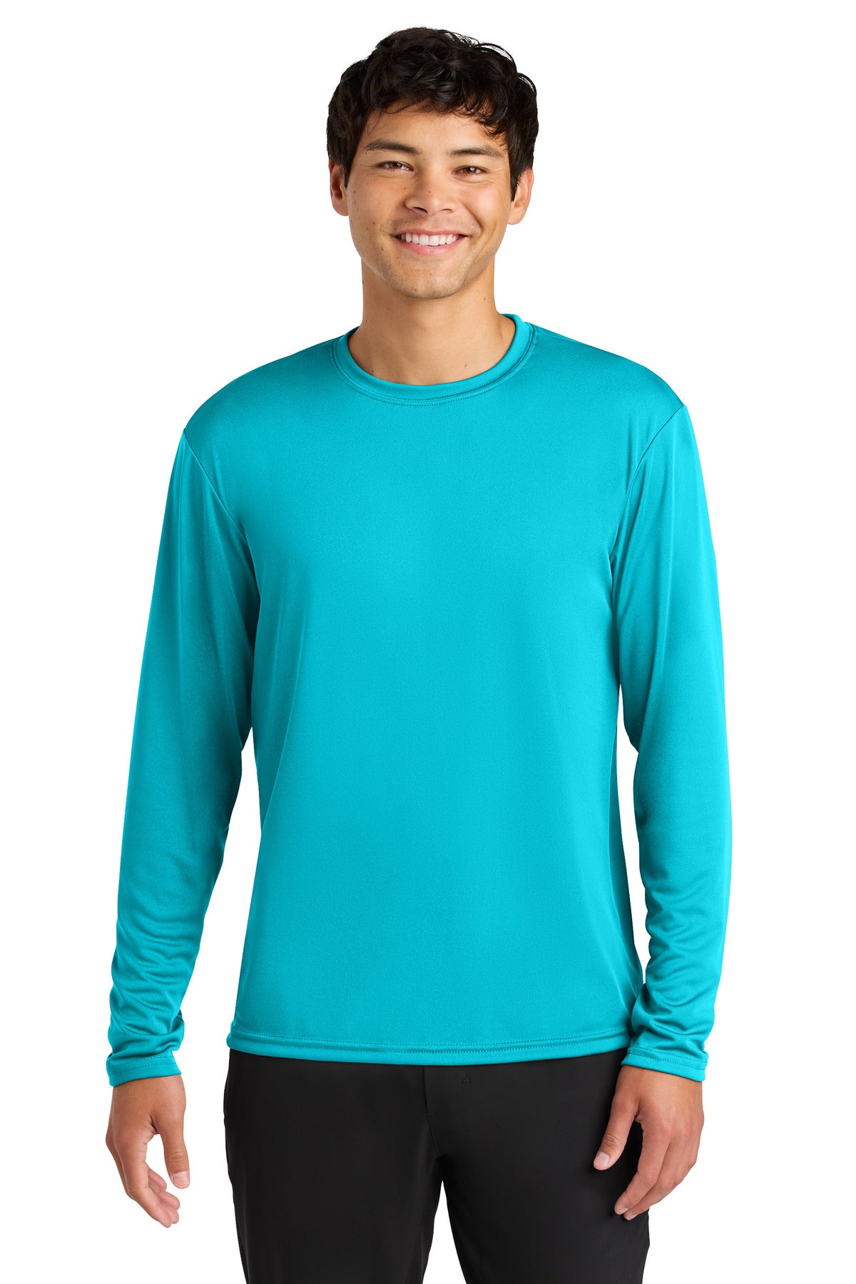 A4 Cooling Performance Long Sleeve Tee A4N3165 in Electric Blue
