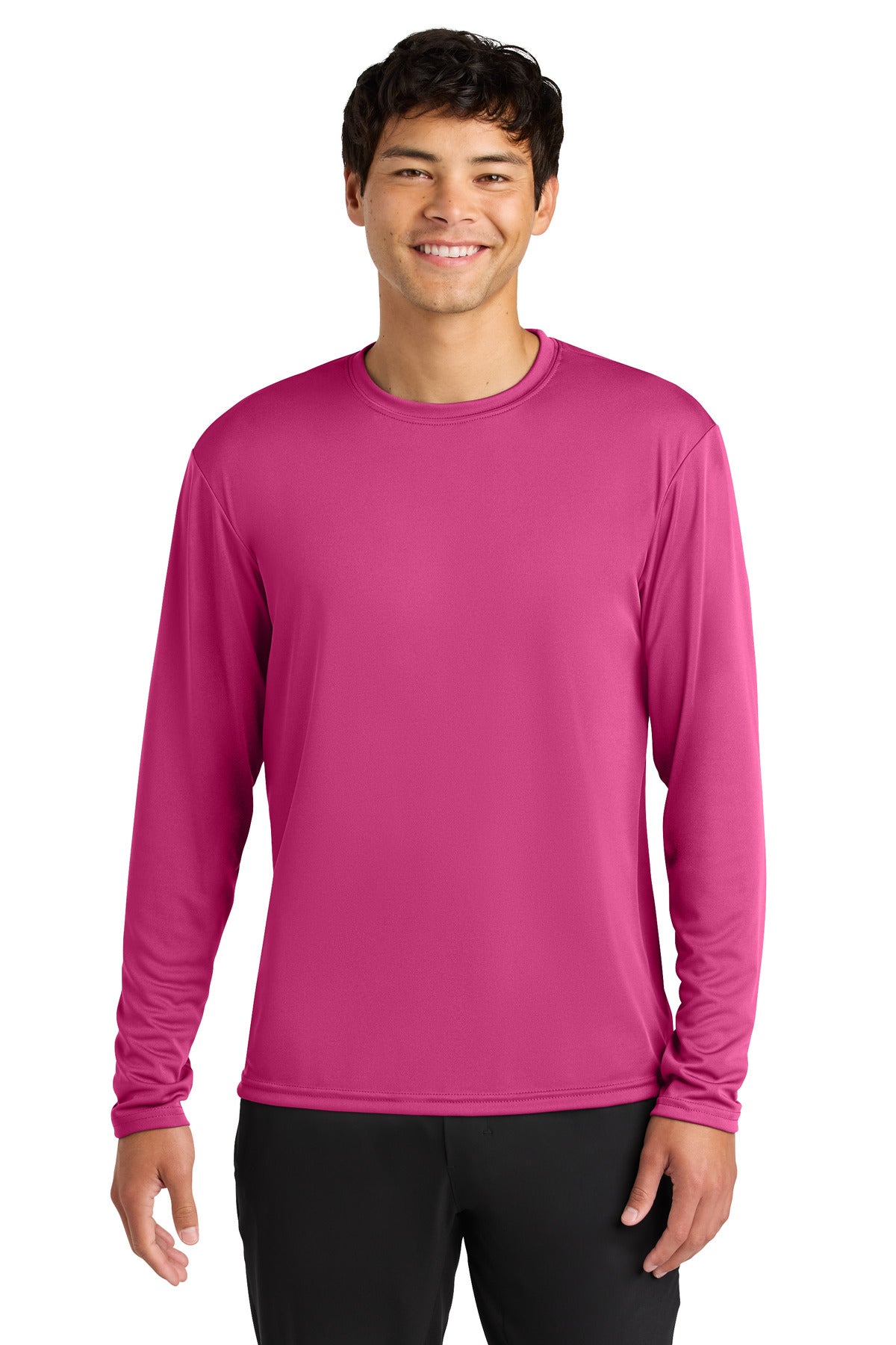 A4 Cooling Performance Long Sleeve Tee A4N3165 in Fuchsia