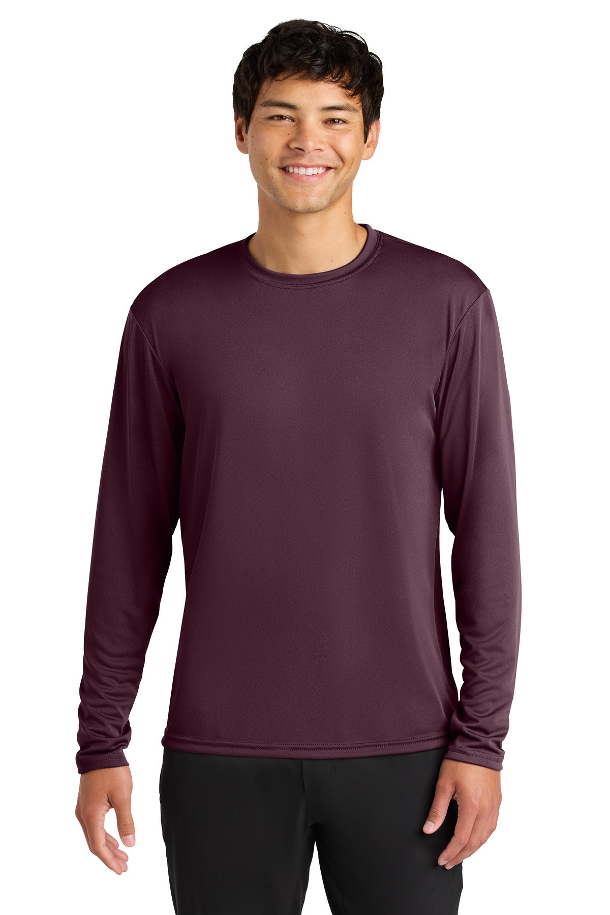A4 Cooling Performance Long Sleeve Tee A4N3165 in Maroon