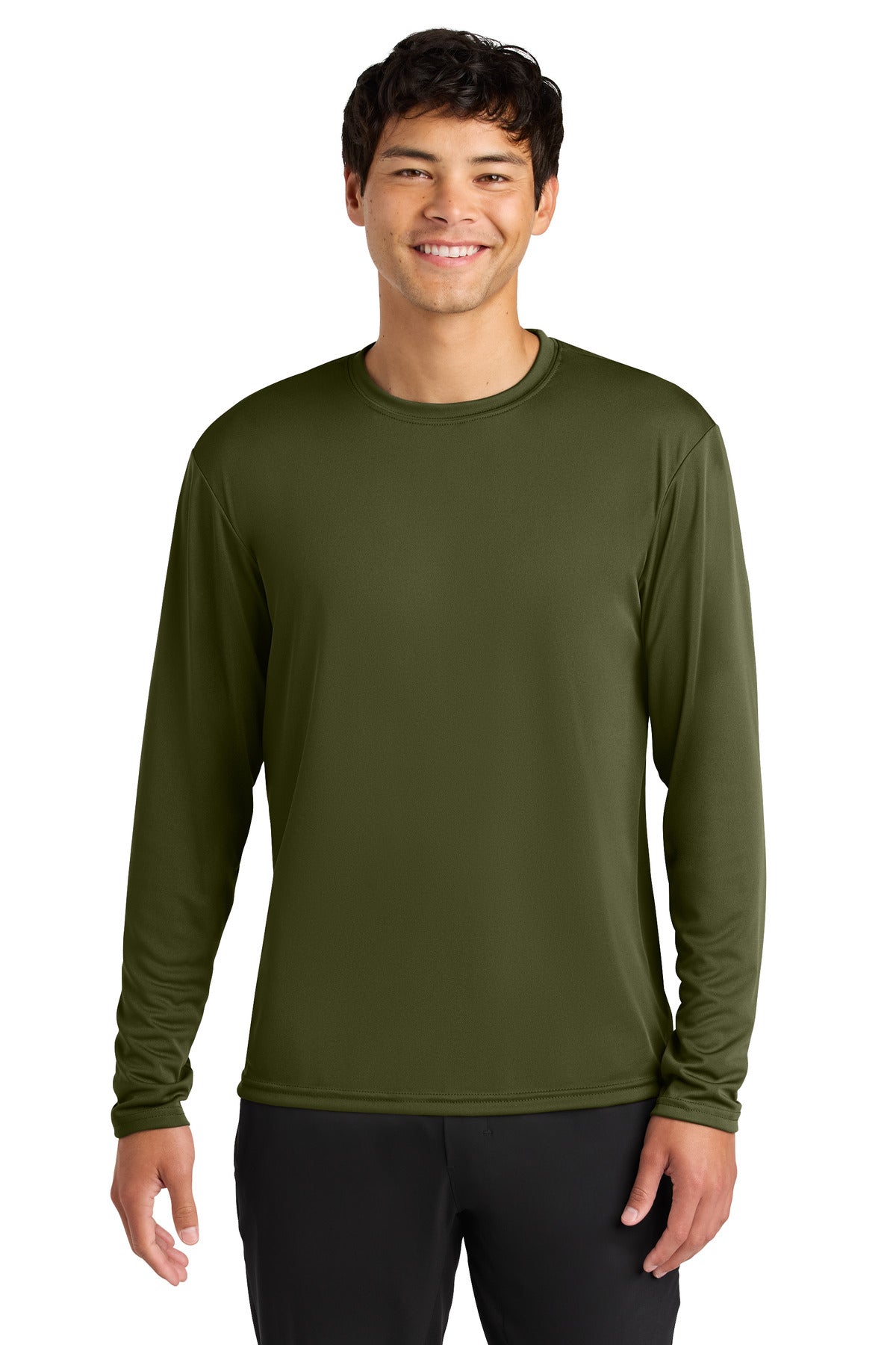 A4 Cooling Performance Long Sleeve Tee A4N3165 in Military Green