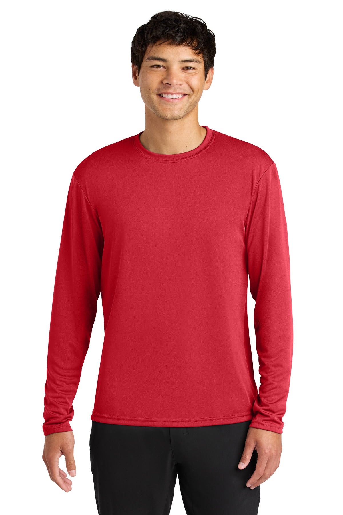 A4 Cooling Performance Long Sleeve Tee A4N3165 in Scarlet