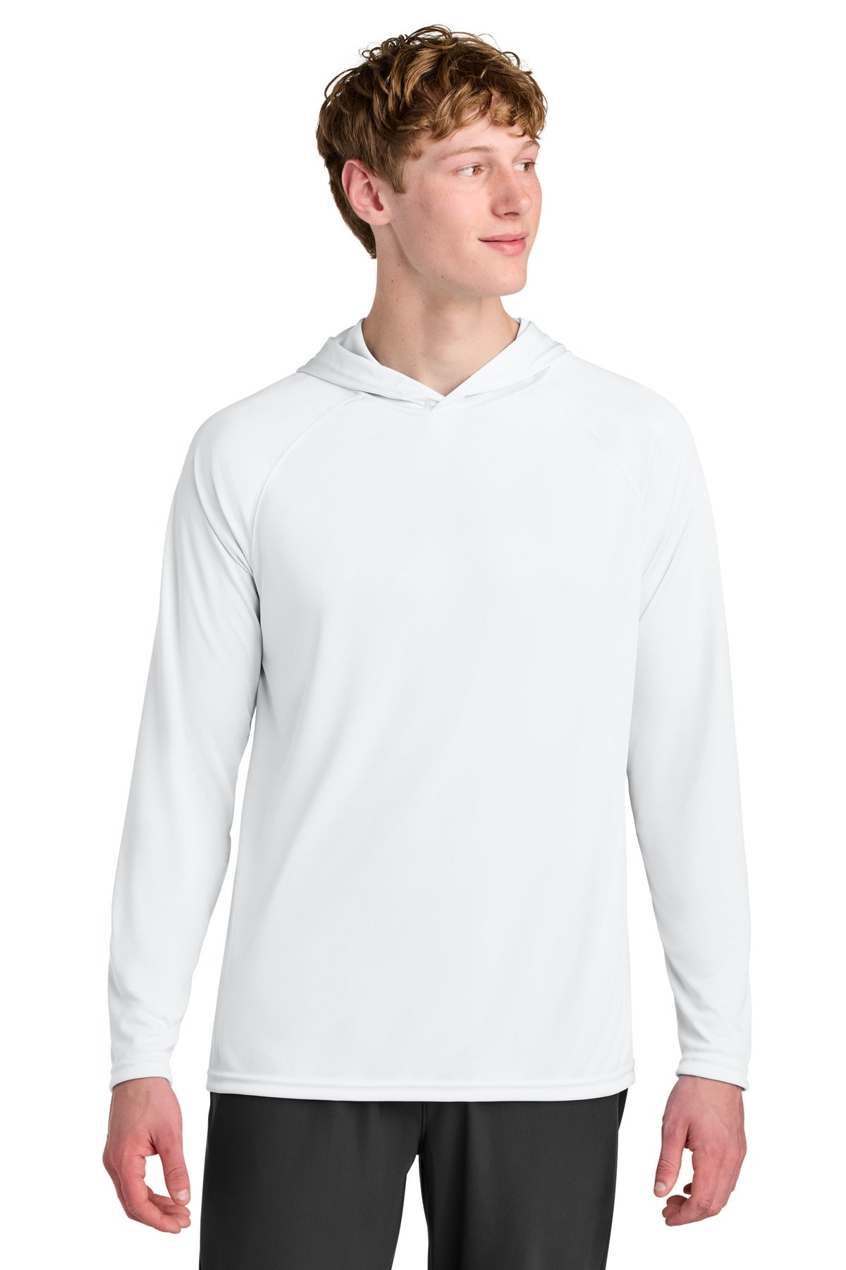 A4 Cooling Performance Long Sleeve Hooded Tee A4N3409 in White