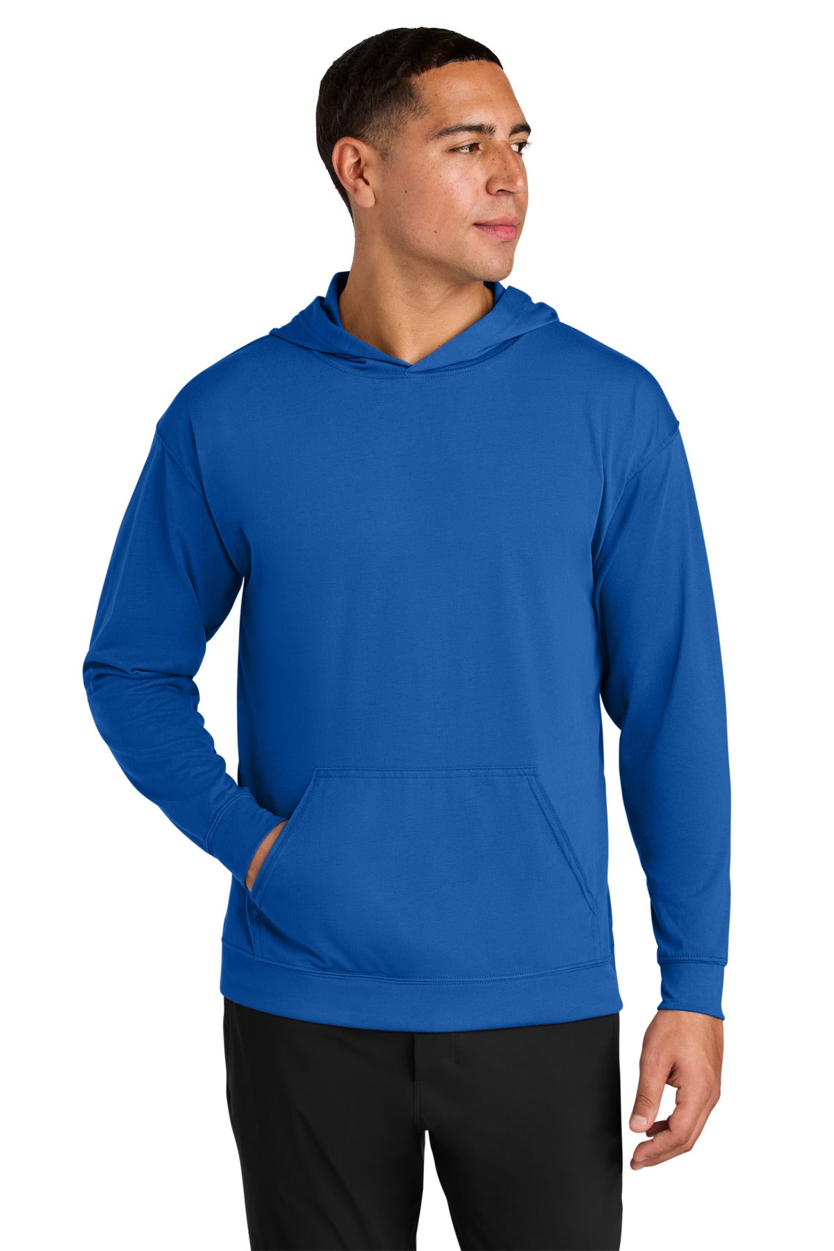 A4 Softek Long Sleeve Hooded Tee A4N3528 in Royal