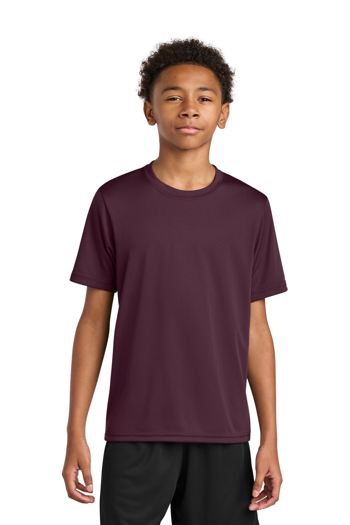 A4 Youth Cooling Performance Short Sleeve Tee A4NB3142 in Maroon