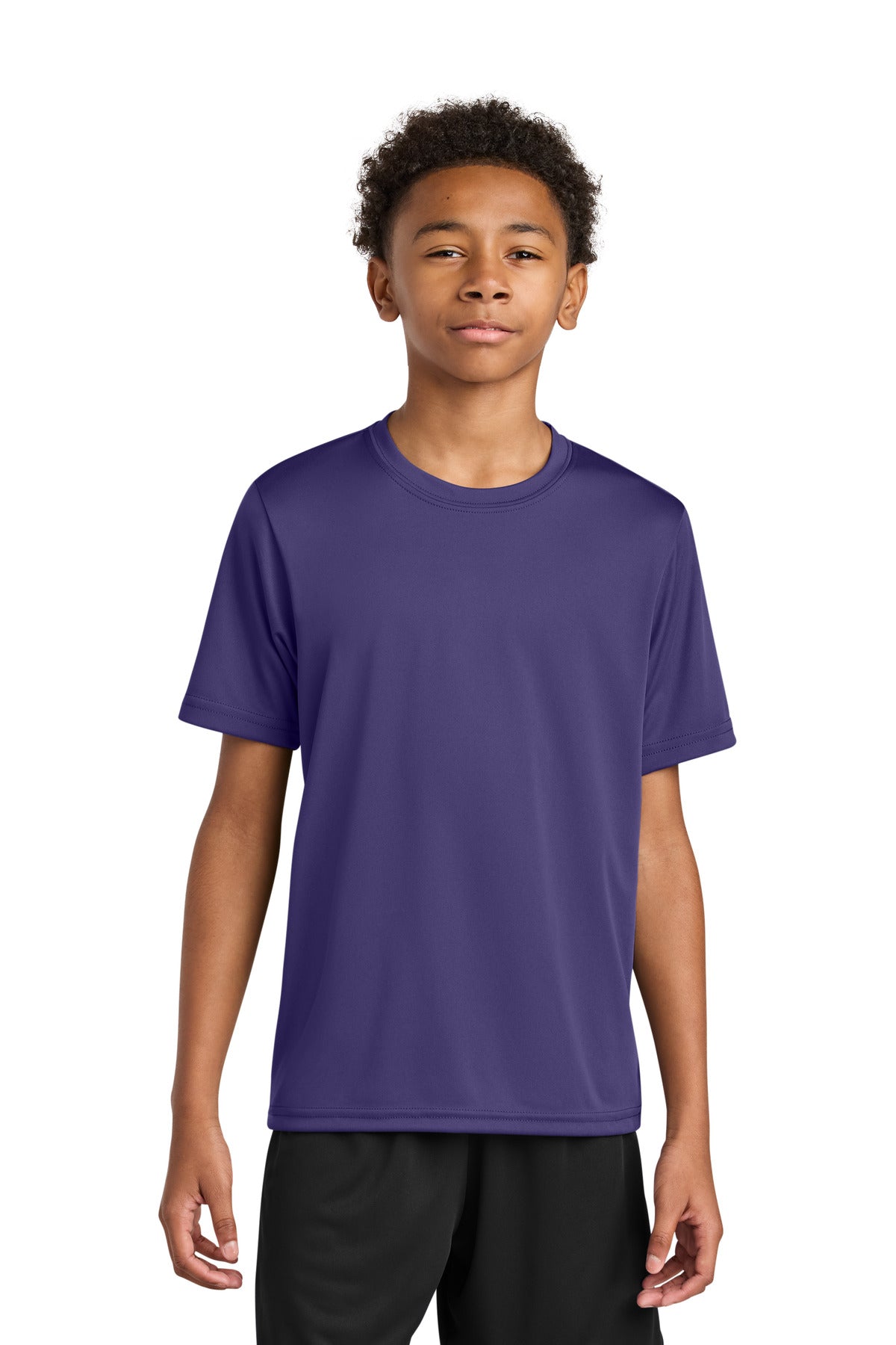 A4 Youth Cooling Performance Short Sleeve Tee A4NB3142 in Purple