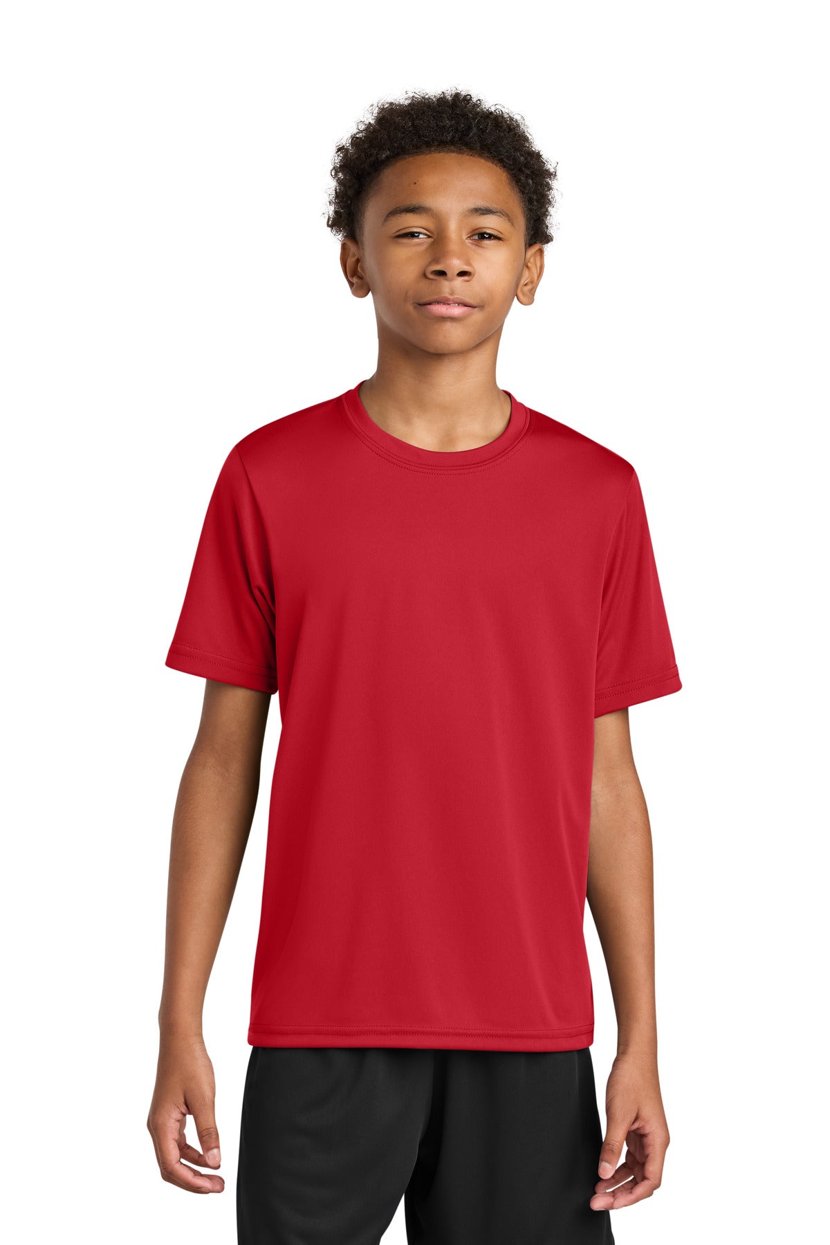 A4 Youth Cooling Performance Short Sleeve Tee A4NB3142 in Scarlet