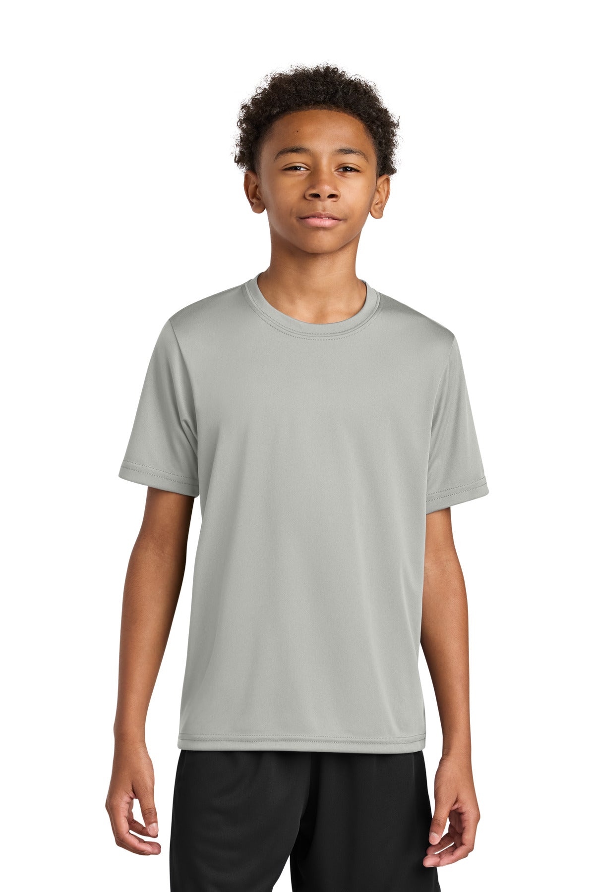 A4 Youth Cooling Performance Short Sleeve Tee A4NB3142 in Silver