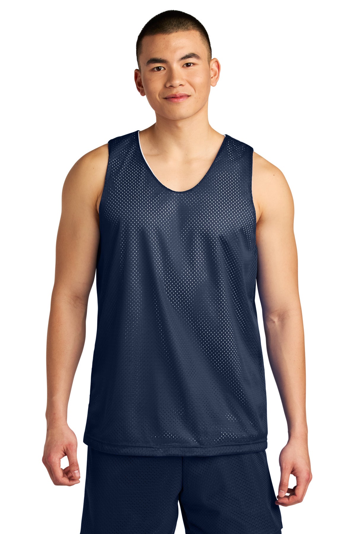 A4 Sprint Reversible Mesh Tank A4NF1270 in Navy/ White