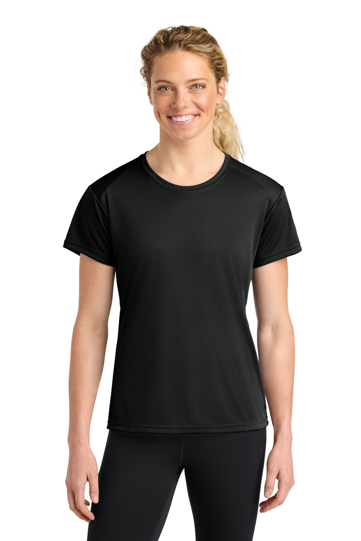 A4 Women's Cooling Performance Short Sleeve Tee A4NW3201 in Black