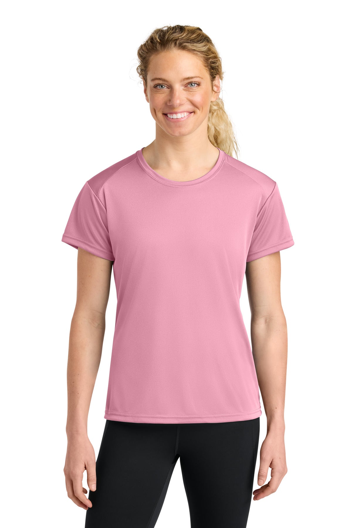 A4 Women's Cooling Performance Short Sleeve Tee A4NW3201 in Pink