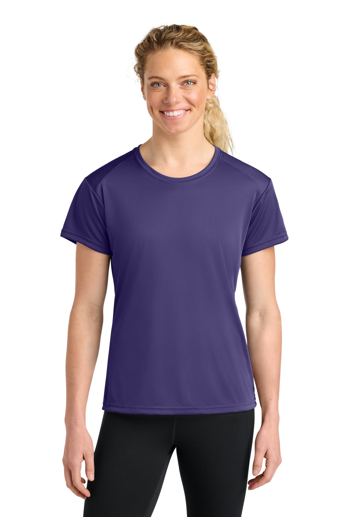 A4 Women's Cooling Performance Short Sleeve Tee A4NW3201 in Purple
