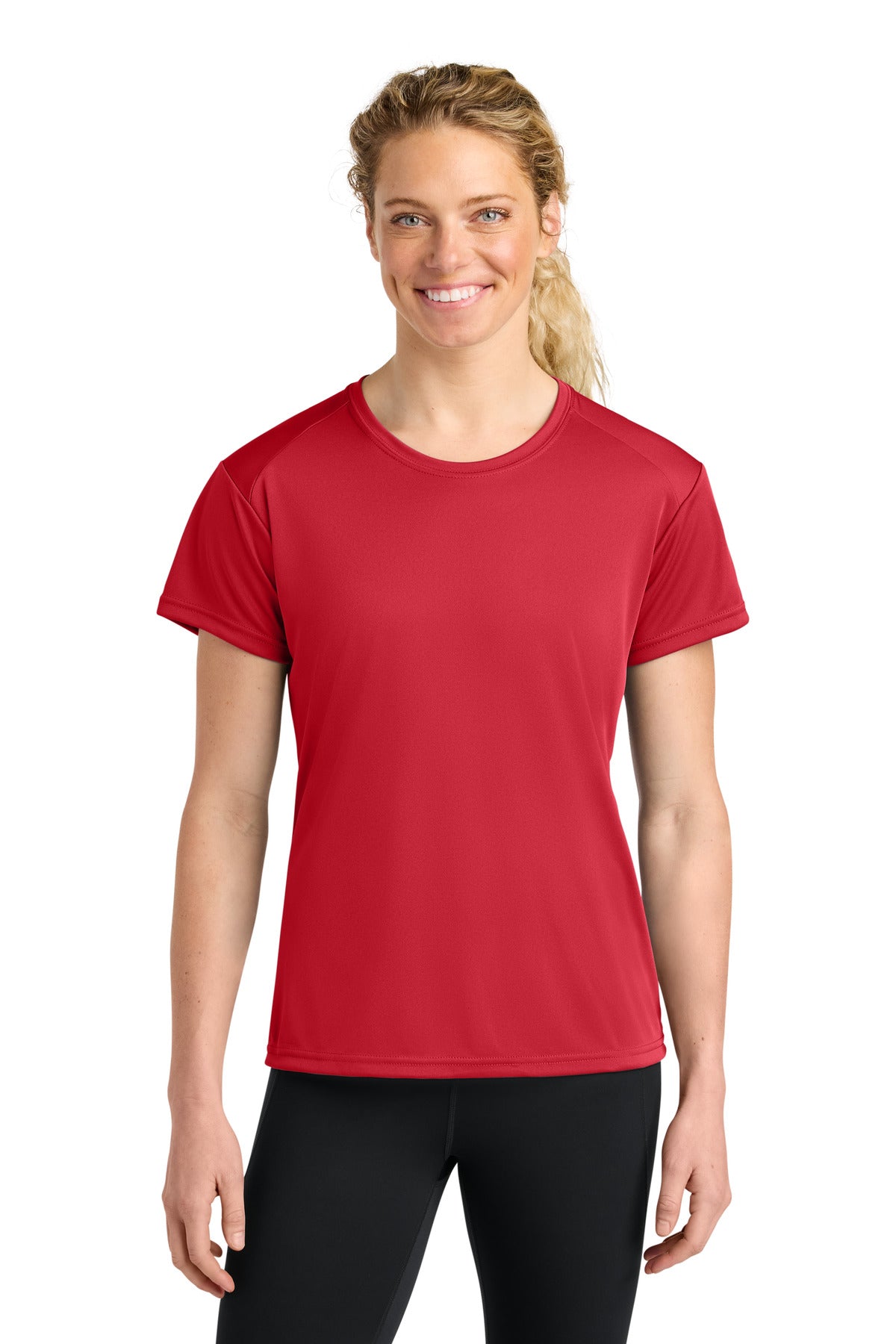 A4 Women's Cooling Performance Short Sleeve Tee A4NW3201 in Scarlet
