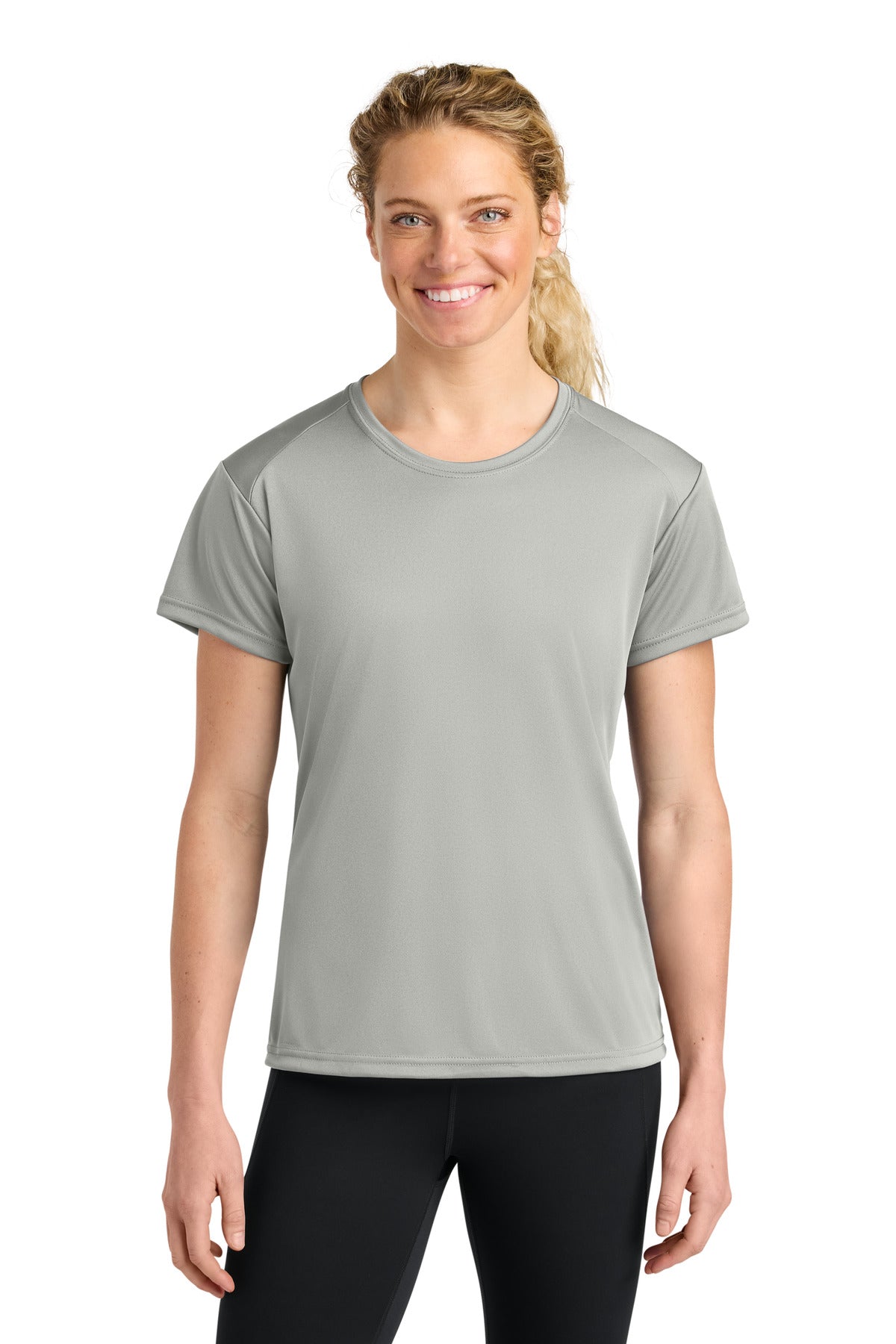 A4 Women's Cooling Performance Short Sleeve Tee A4NW3201 in Silver