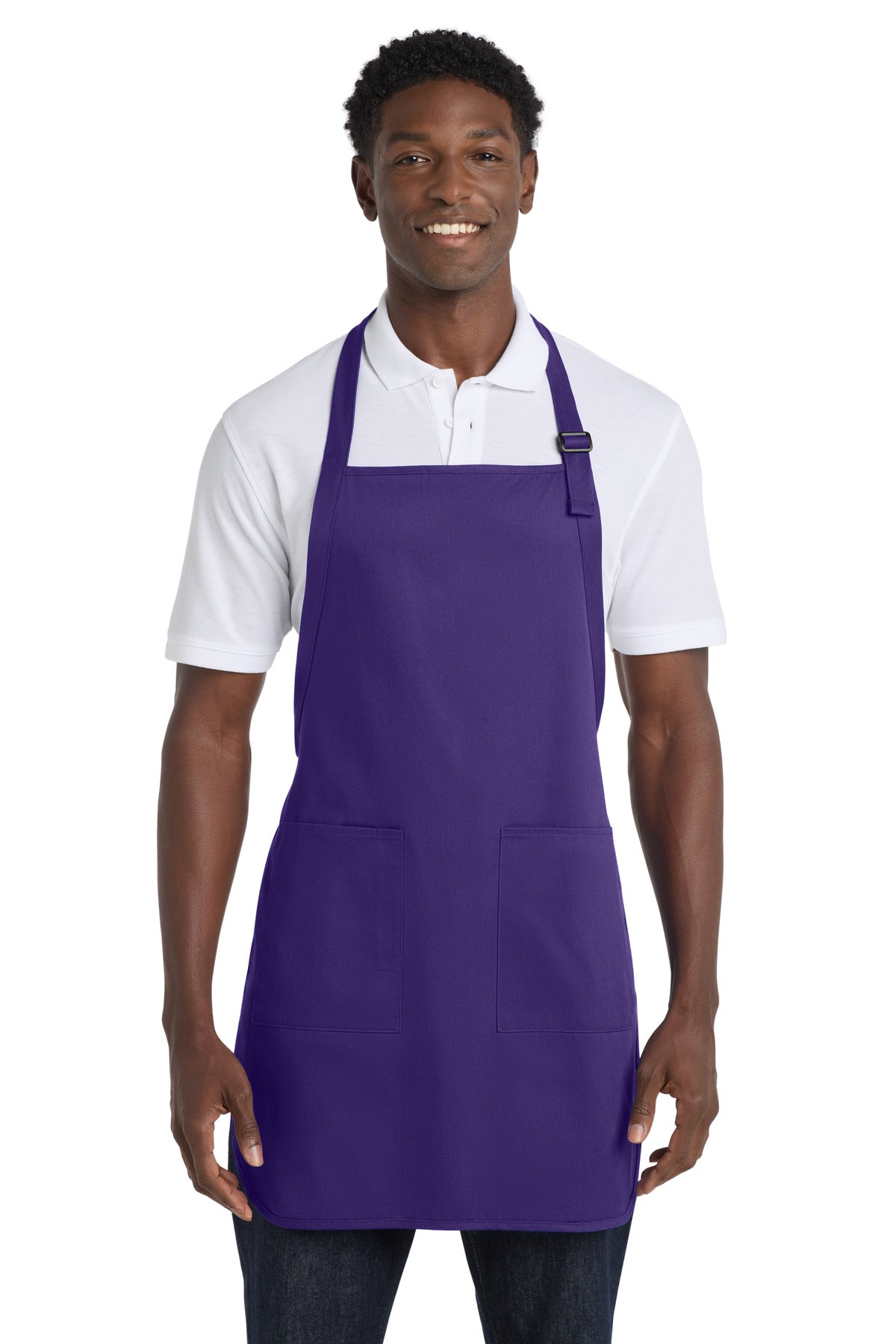 Port Authority Full-Length Apron with Pockets.  A500 in Prism Purple