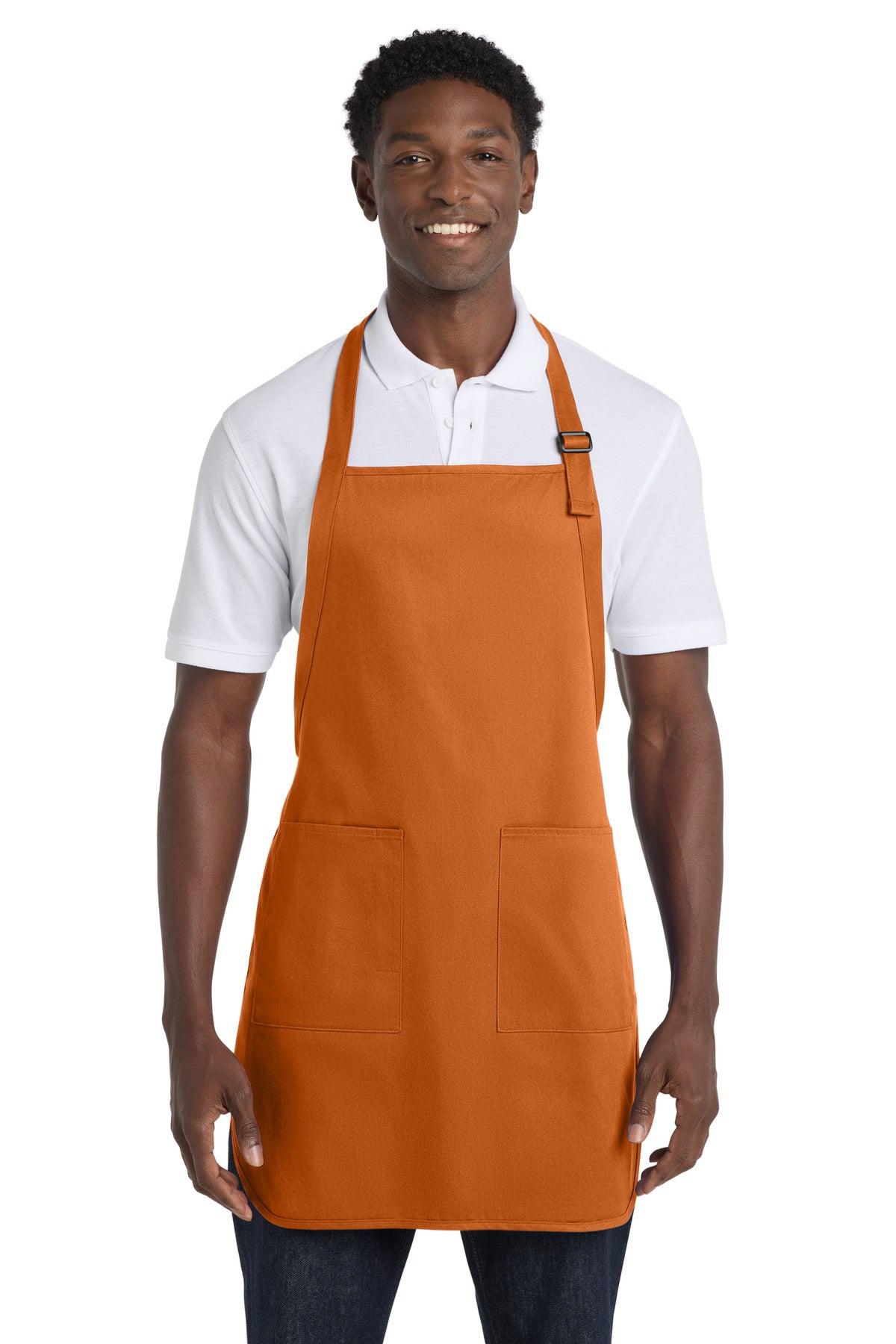 Port Authority Full-Length Apron with Pockets.  A500 in Texas Orange
