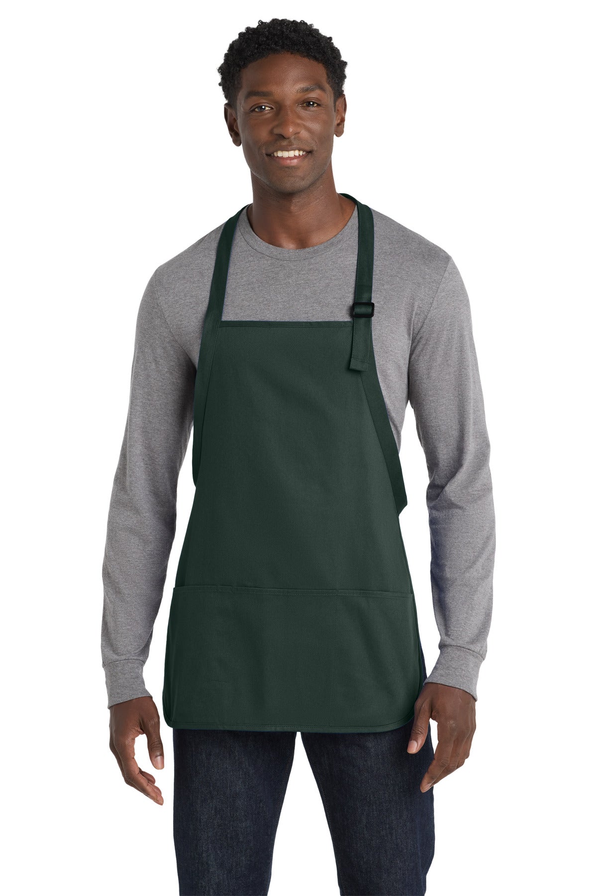 Port Authority Medium-Length Apron with Pouch Pockets.  A510 in Hunter