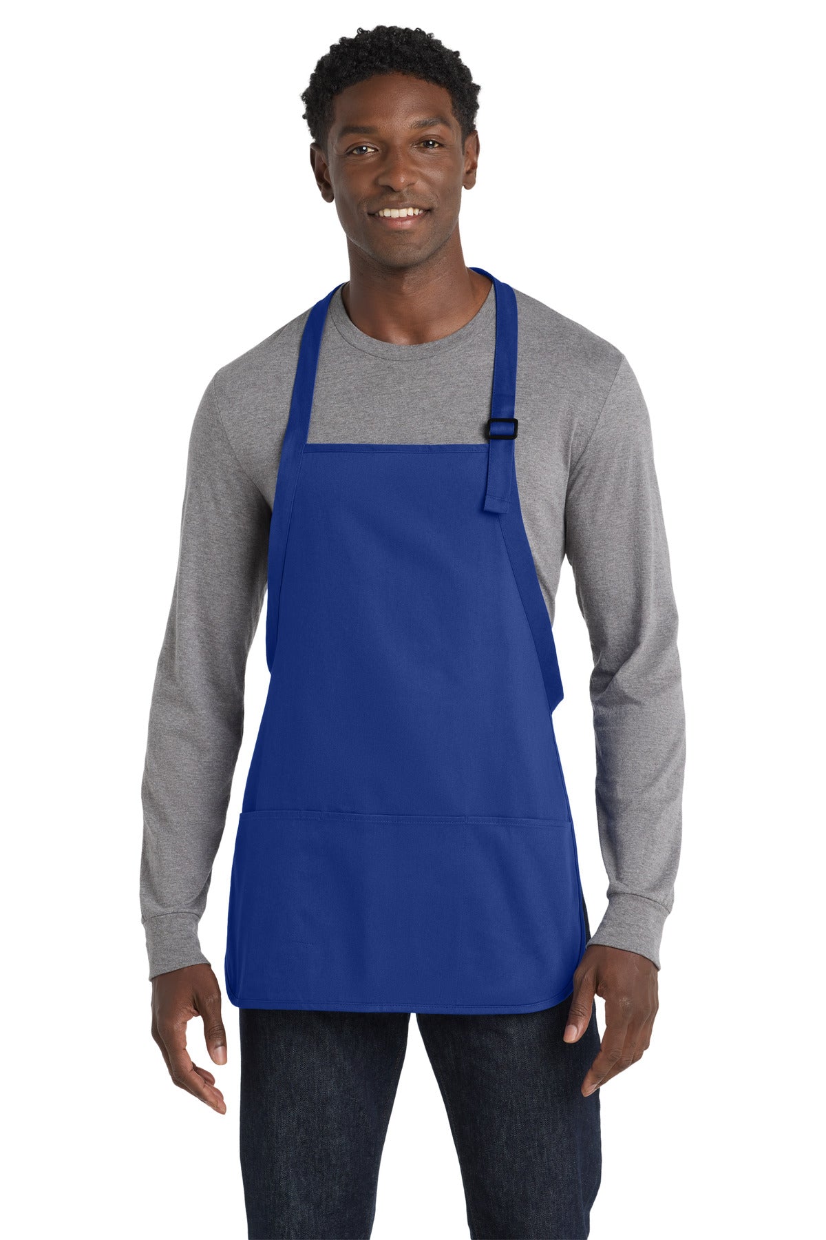 Port Authority Medium-Length Apron with Pouch Pockets.  A510 in Royal