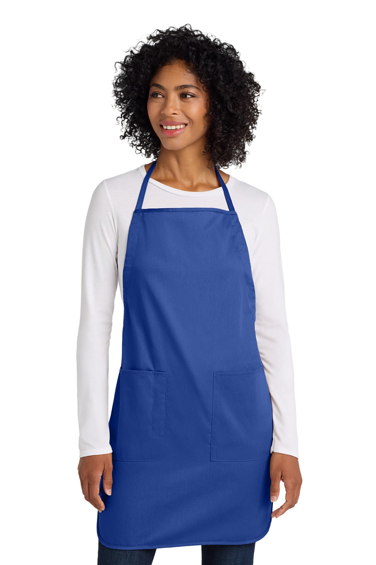 Port Authority Full-Length Apron.  A520 in Faded Blue