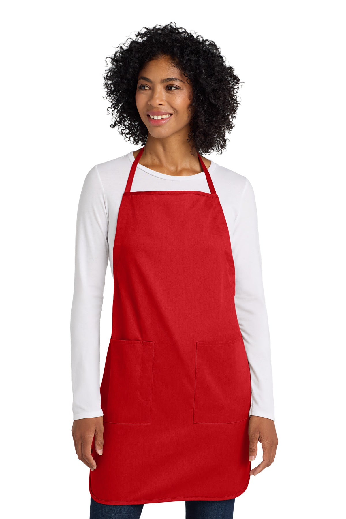 Port Authority Full-Length Apron.  A520 in Red