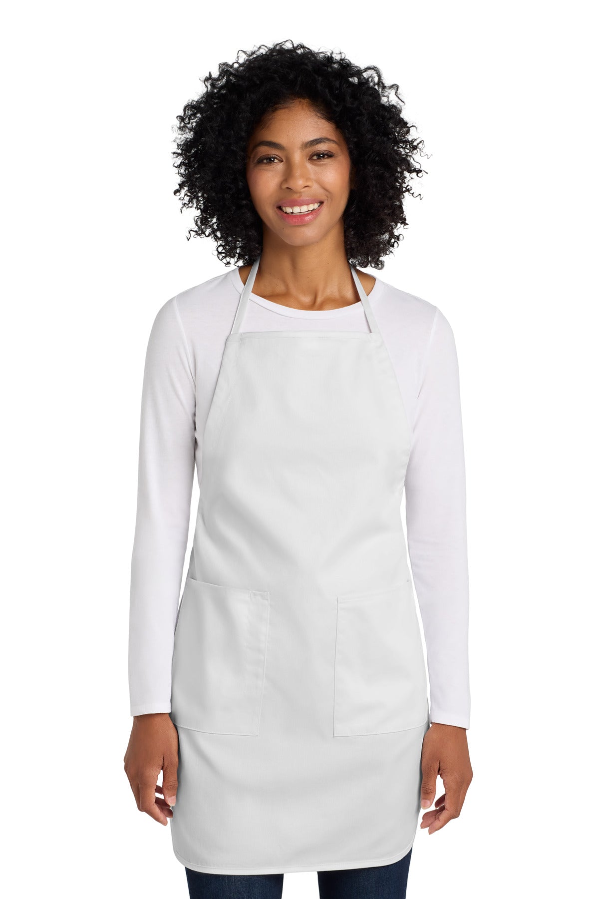 Port Authority Full-Length Apron.  A520 in White