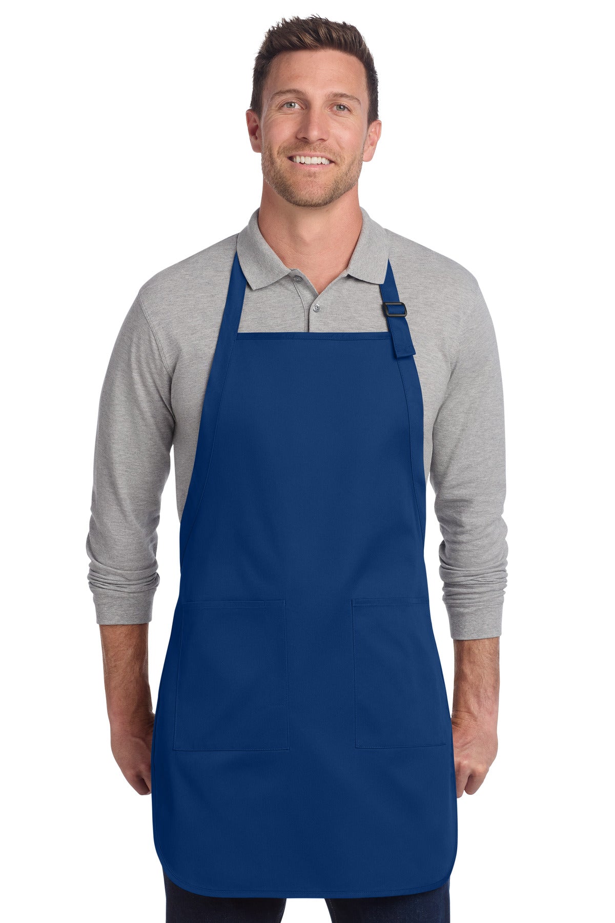 Port Authority  Full-Length Two-Pocket Bib Apron. A600 in Royal