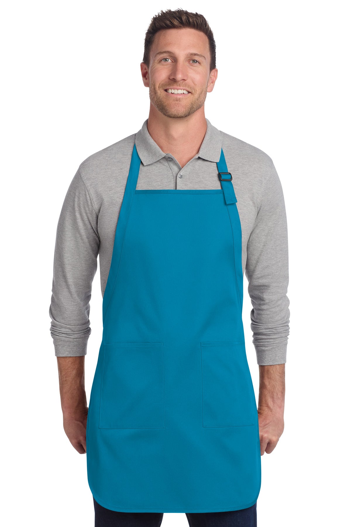 Port Authority  Full-Length Two-Pocket Bib Apron. A600 in Sapphire