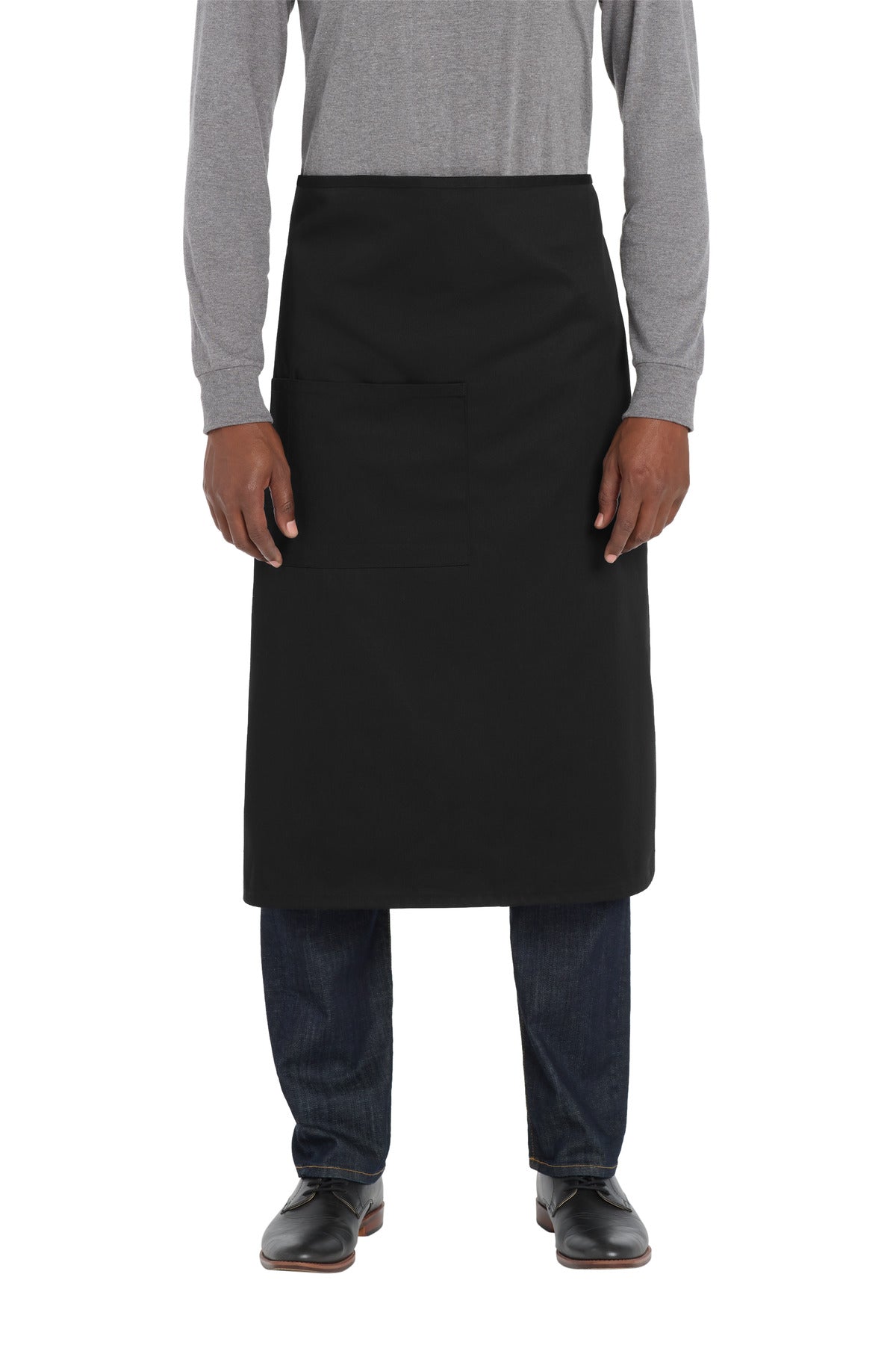 Port Authority Easy Care Full Bistro Apron with Stain Release. A701 in Black