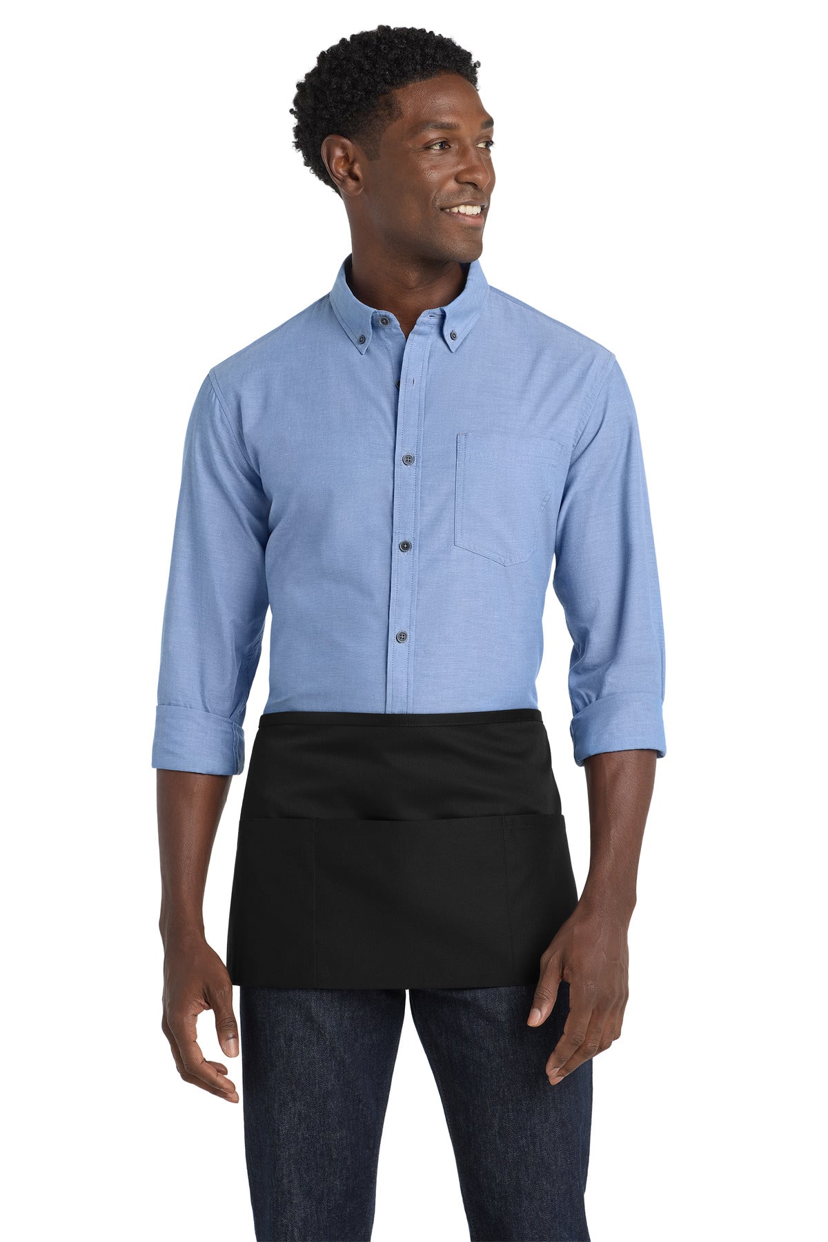 Port Authority Easy Care Waist Apron with Stain Release. A702 in Black