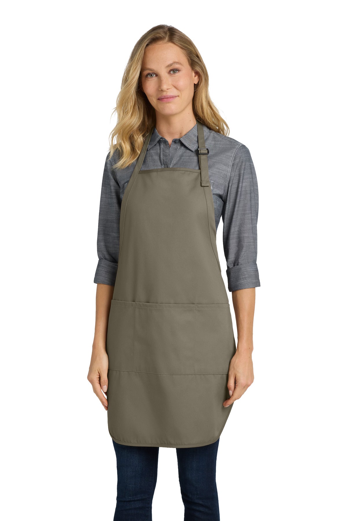 Port Authority Easy Care Full-Length Apron with Stain Release. A703 in Khaki