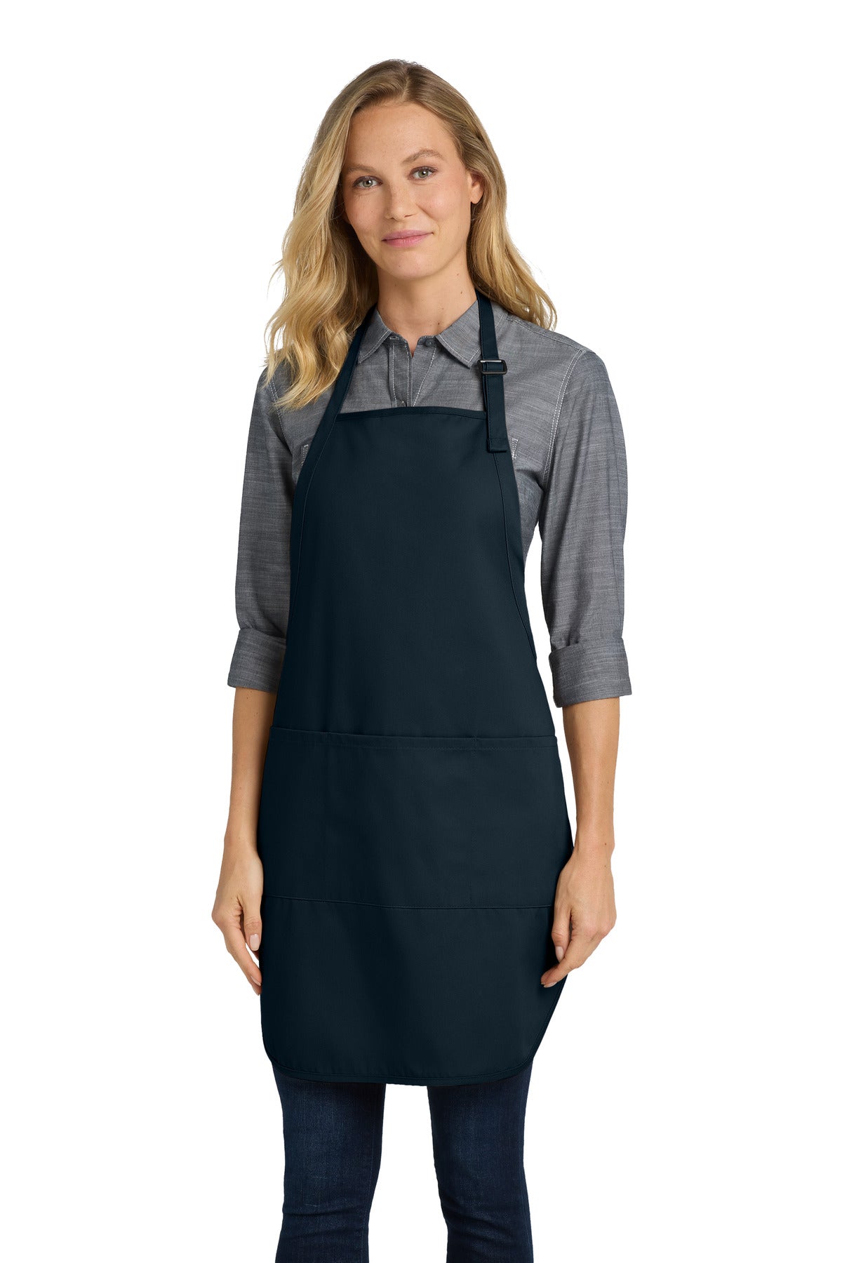 Port Authority Easy Care Full-Length Apron with Stain Release. A703 in Navy